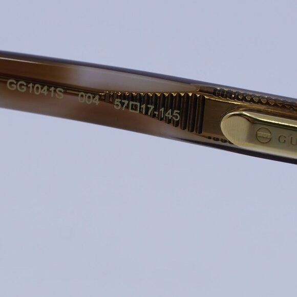 Gucci Gucci GG1041S 004 Sunglasses Havana Square Frame Size ONE SIZE - 8 Thumbnail