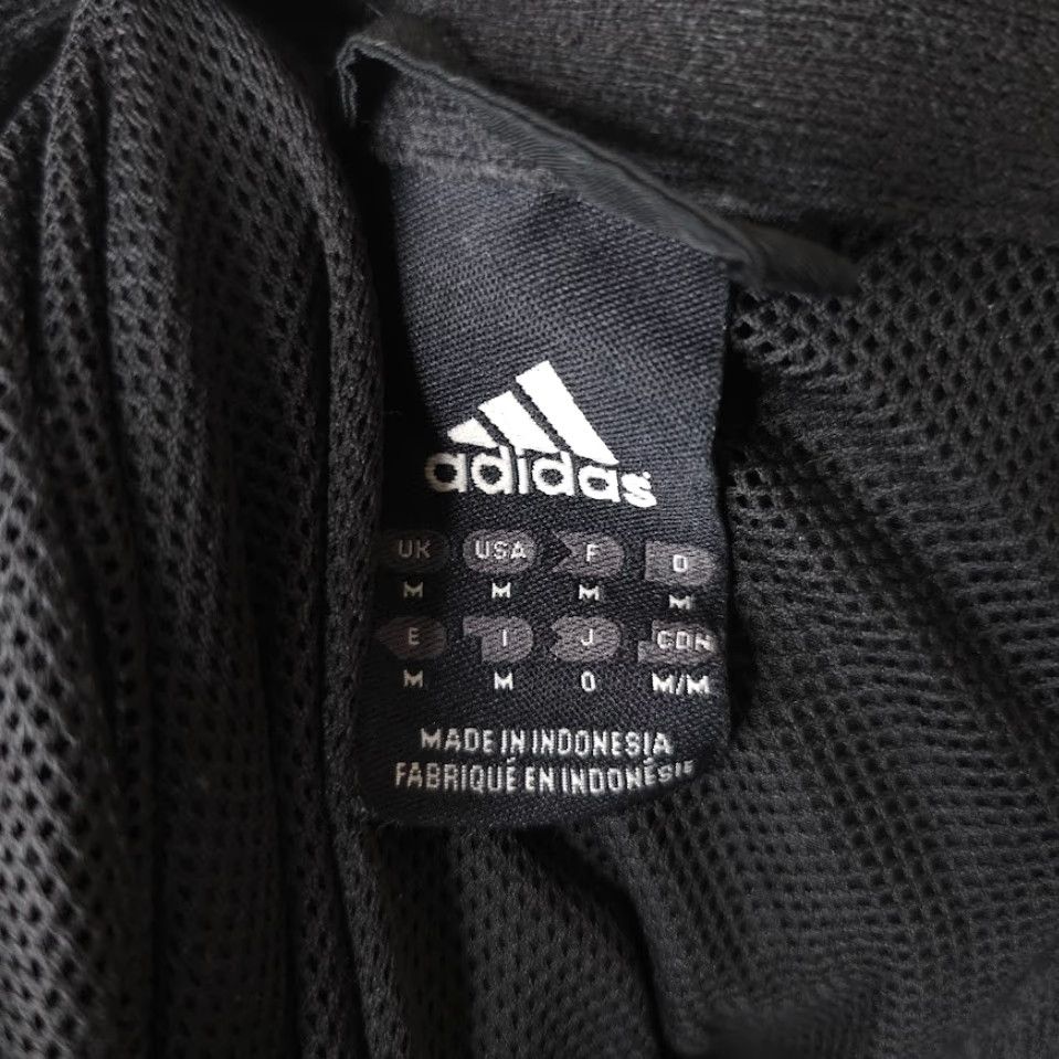 Adidas Adidas Windbreaker Jacket Mens Size Medium Black Quarter Zip Three Stripes Size US M / EU 48-50 / 2 - 5 Thumbnail