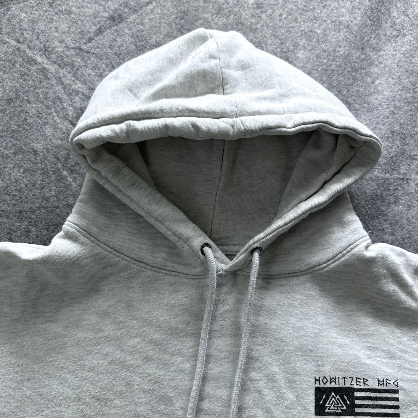 Vintage Howitzer Hoodie Mens Large Gray Warrior Spirit Skull Graphic Pullover Sweatshirt Size US L / EU 52-54 / 3 - 4 Thumbnail