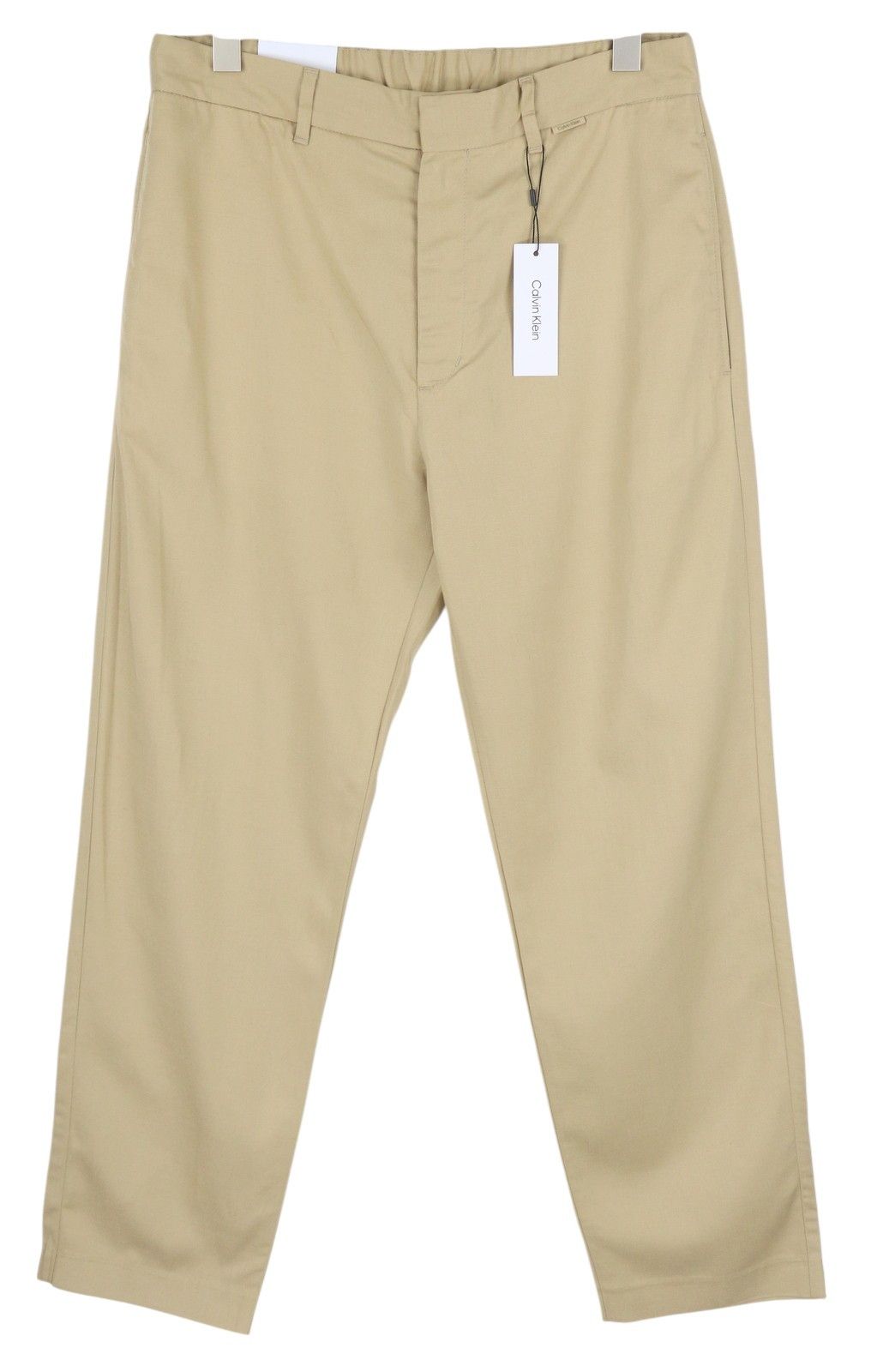 Calvin Klein DYED TENCEL TAPERED W34/L32 Brown Linen Trousers 85288 Size US 34 / EU 50 - 1 Thumbnail