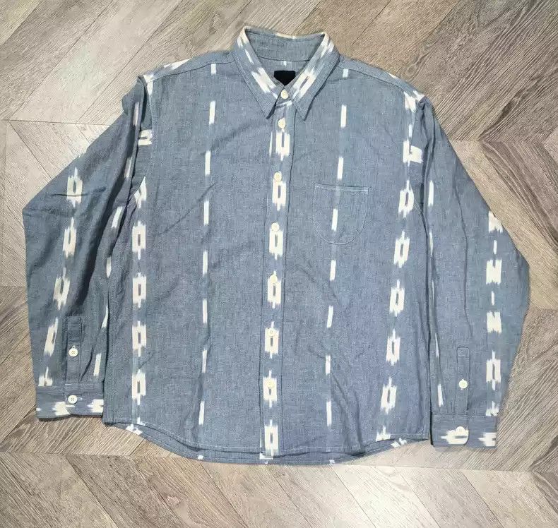 image of Visvim 19Ss Ict Handyman Shirt L/s in Blue, Men's (Size Large)