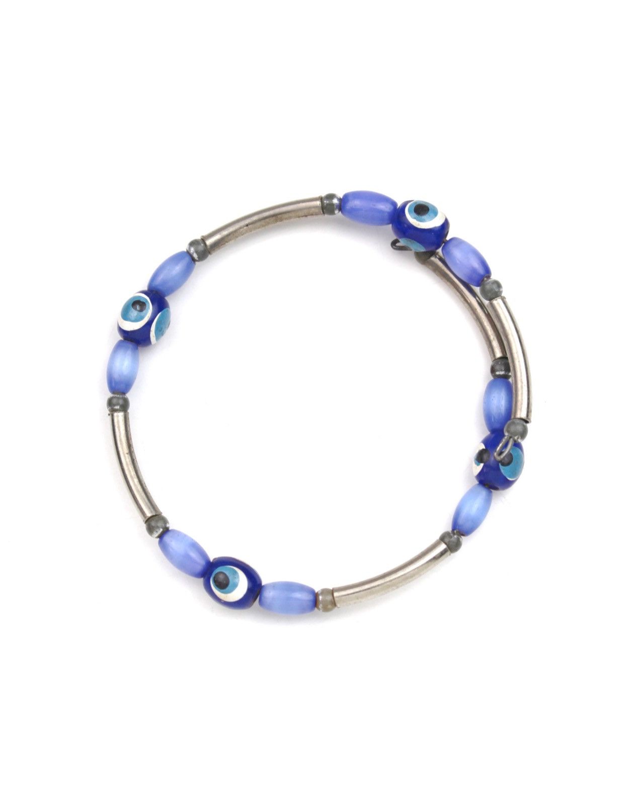 2000S JAPANESE MADE BLUE NAZAR EVIL EYE BEADED BRACELET