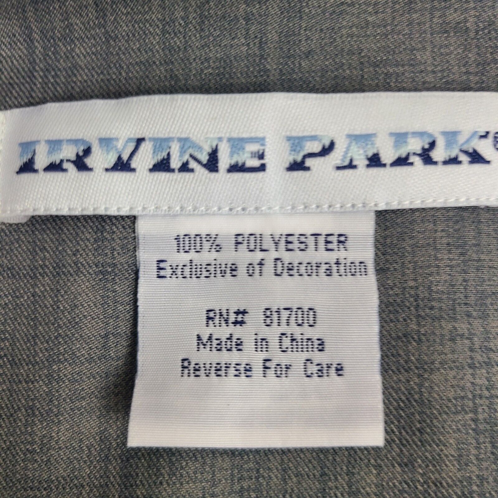 Vintage Irvine Park Shirt 2XL Short Sleeve Gray Button Up W/Pocket E Size US XXL / EU 58 / 5 - 3 Thumbnail