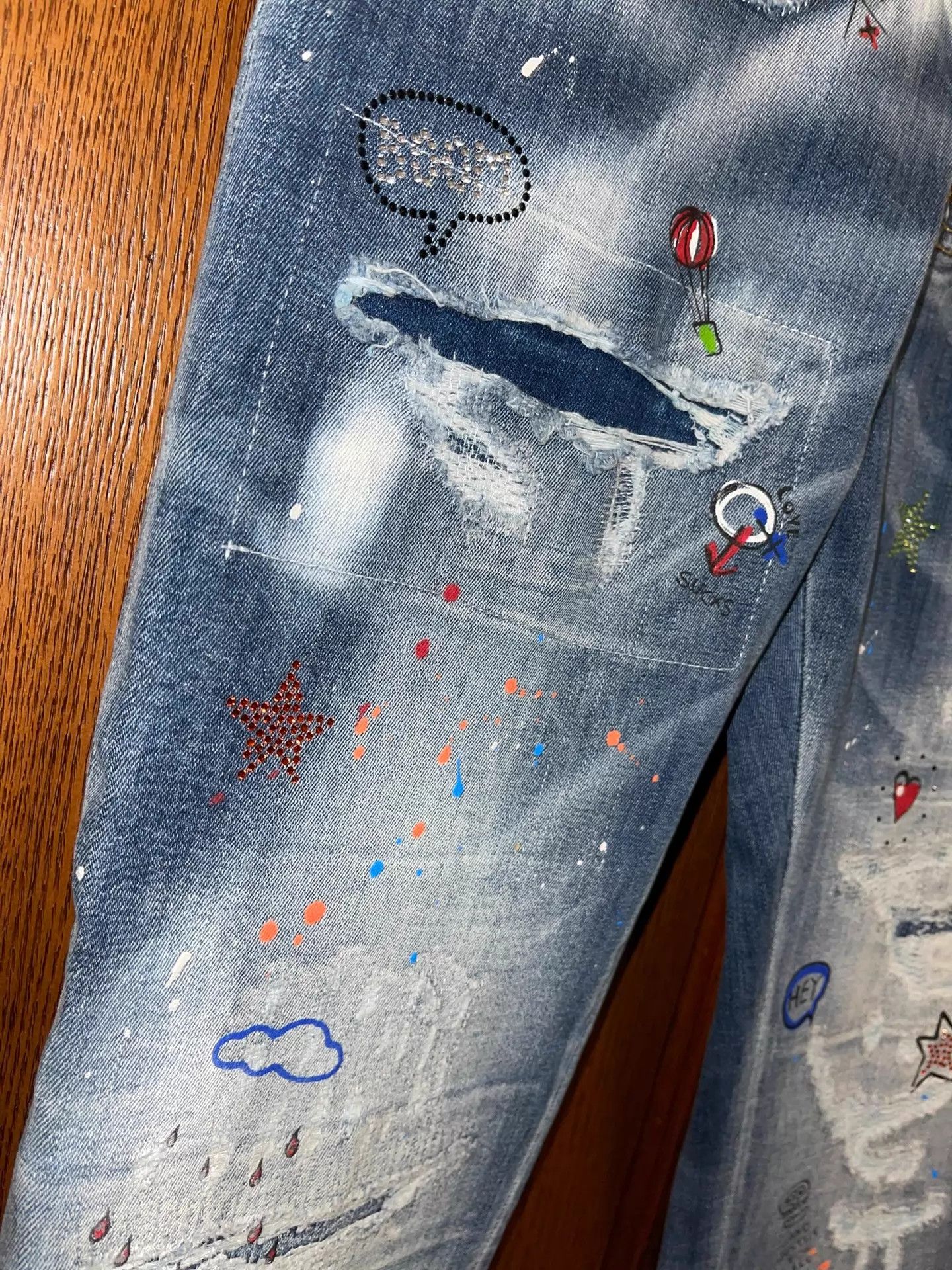 Dsquared2 Dsquared2 D2 Washed Embellished Skater Jeans 44 IT Size US 28 / EU 44 - 6 Thumbnail