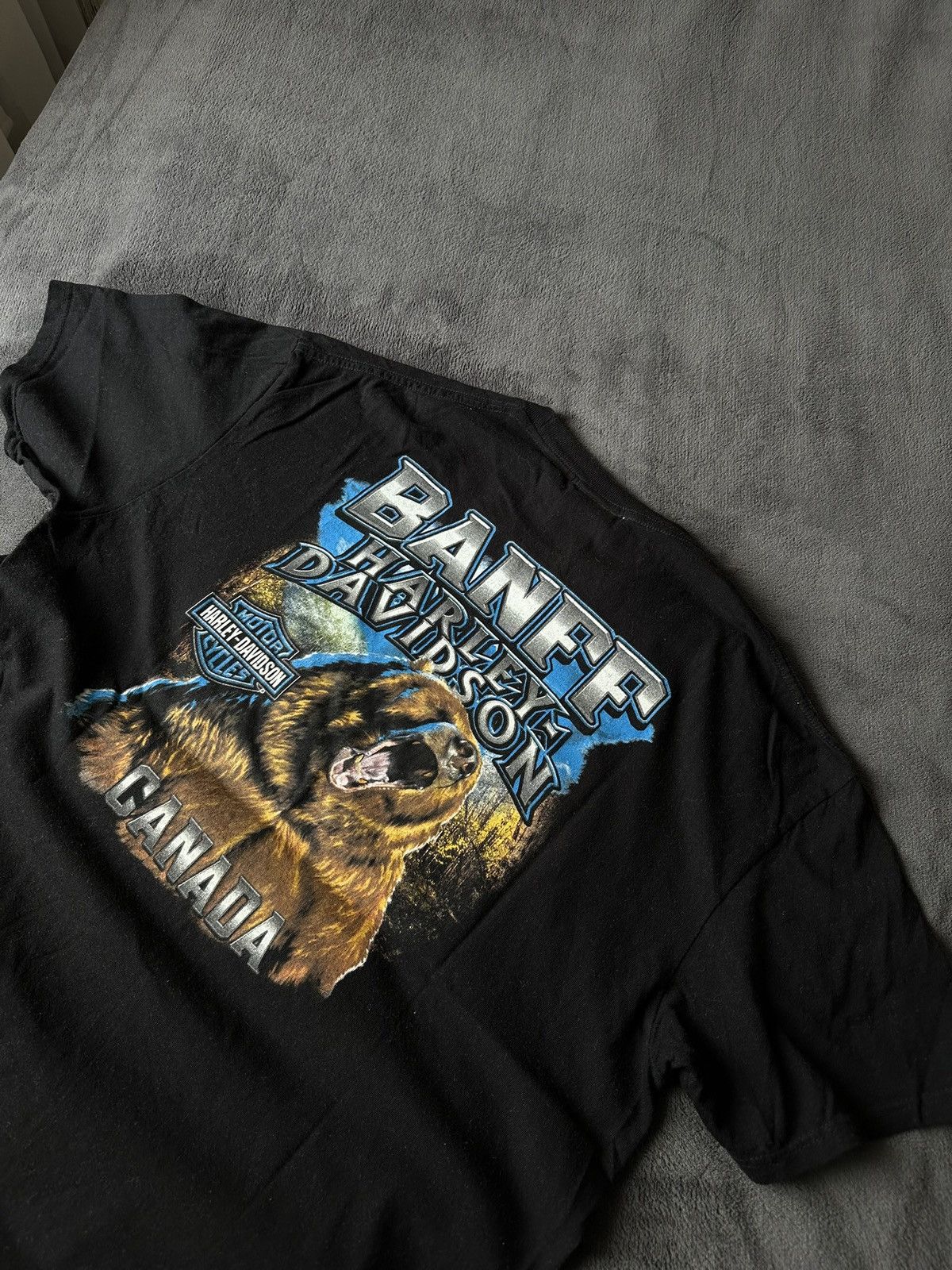 Band Tees × Harley Davidson × Vintage Vintage Harley Davidson Canada Bears Tee Size US XL / EU 56 / 4 - 10 Thumbnail