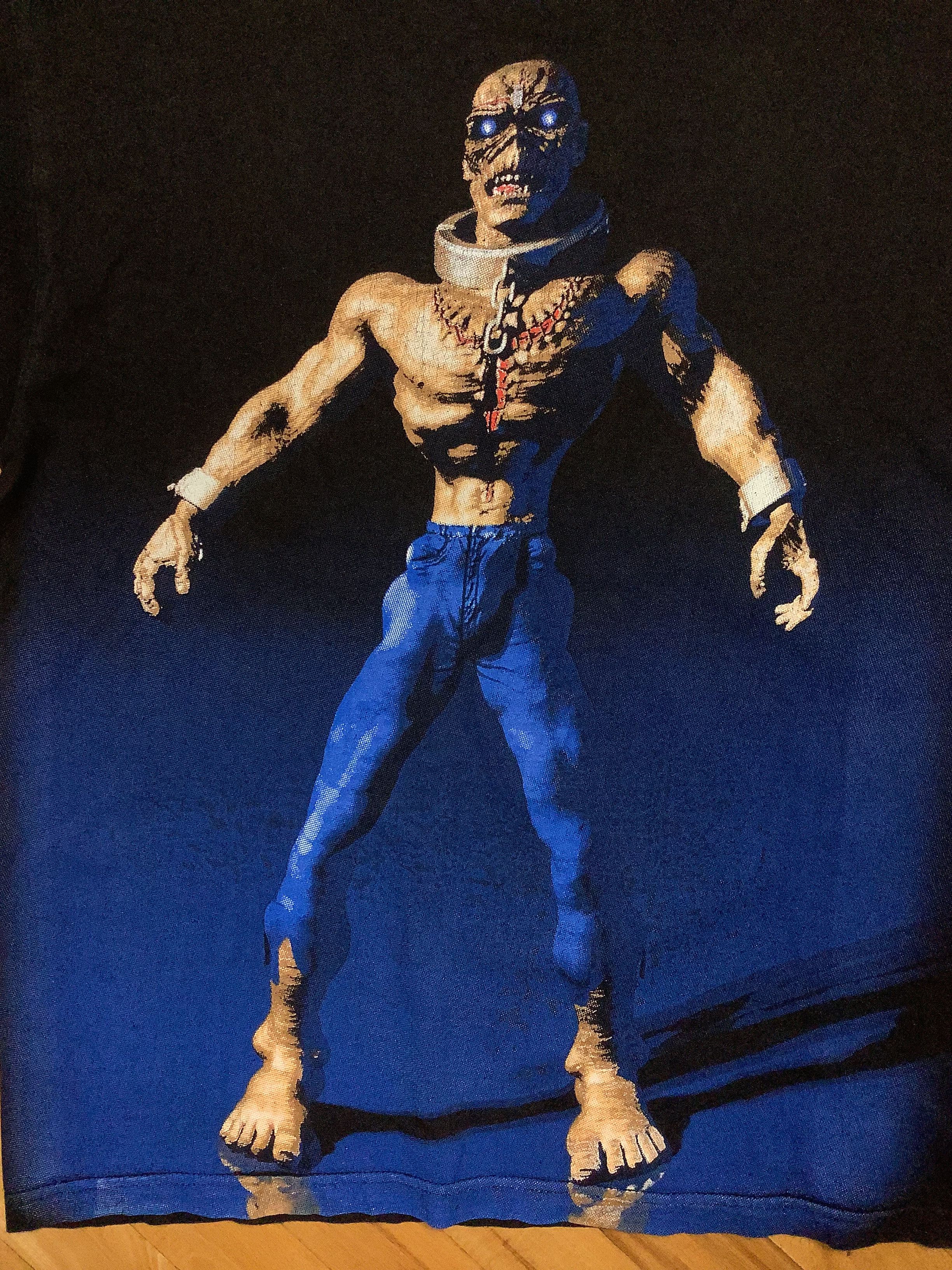 Band Tees × Iron Maiden × Vintage Vintage 1999 Iron Maiden Ed Hunter Europe tour tee Size US L / EU 52-54 / 3 - 3 Thumbnail
