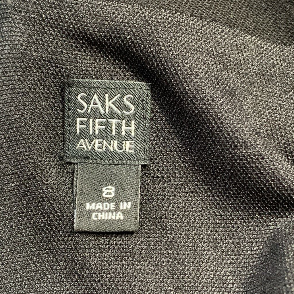 Saks Fifth Avenue Saks Fifth Avenue Cap Sleeve Knee Length Black Cowl Neck Dre Size M / US 6-8 / IT 42-44 - 10 Thumbnail