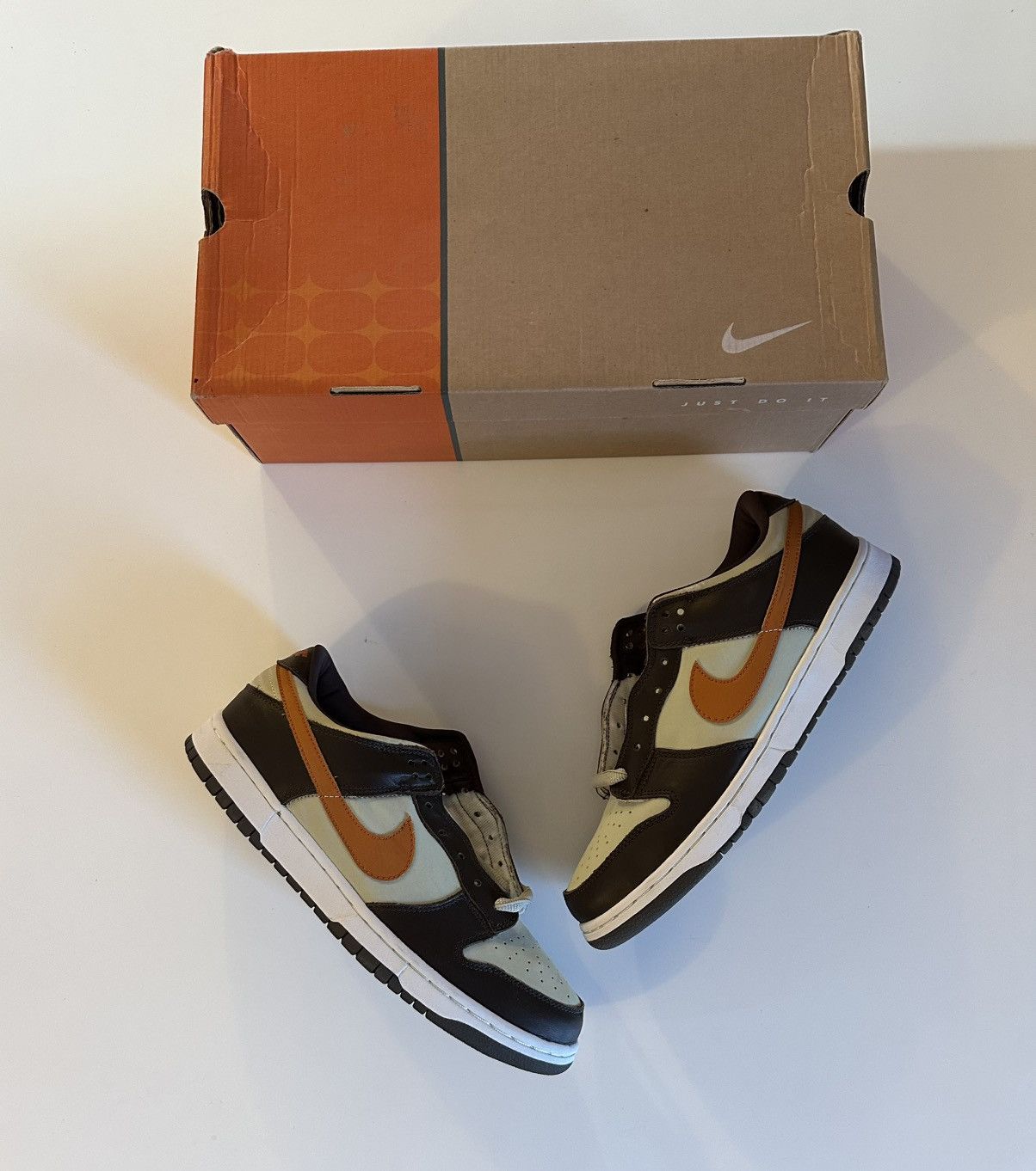 Nike × Vintage Nike Dunk Low Pro B ‘Light Stone Mesa Orange’ Size US 10.5 / EU 43-44 - 1 Thumbnail