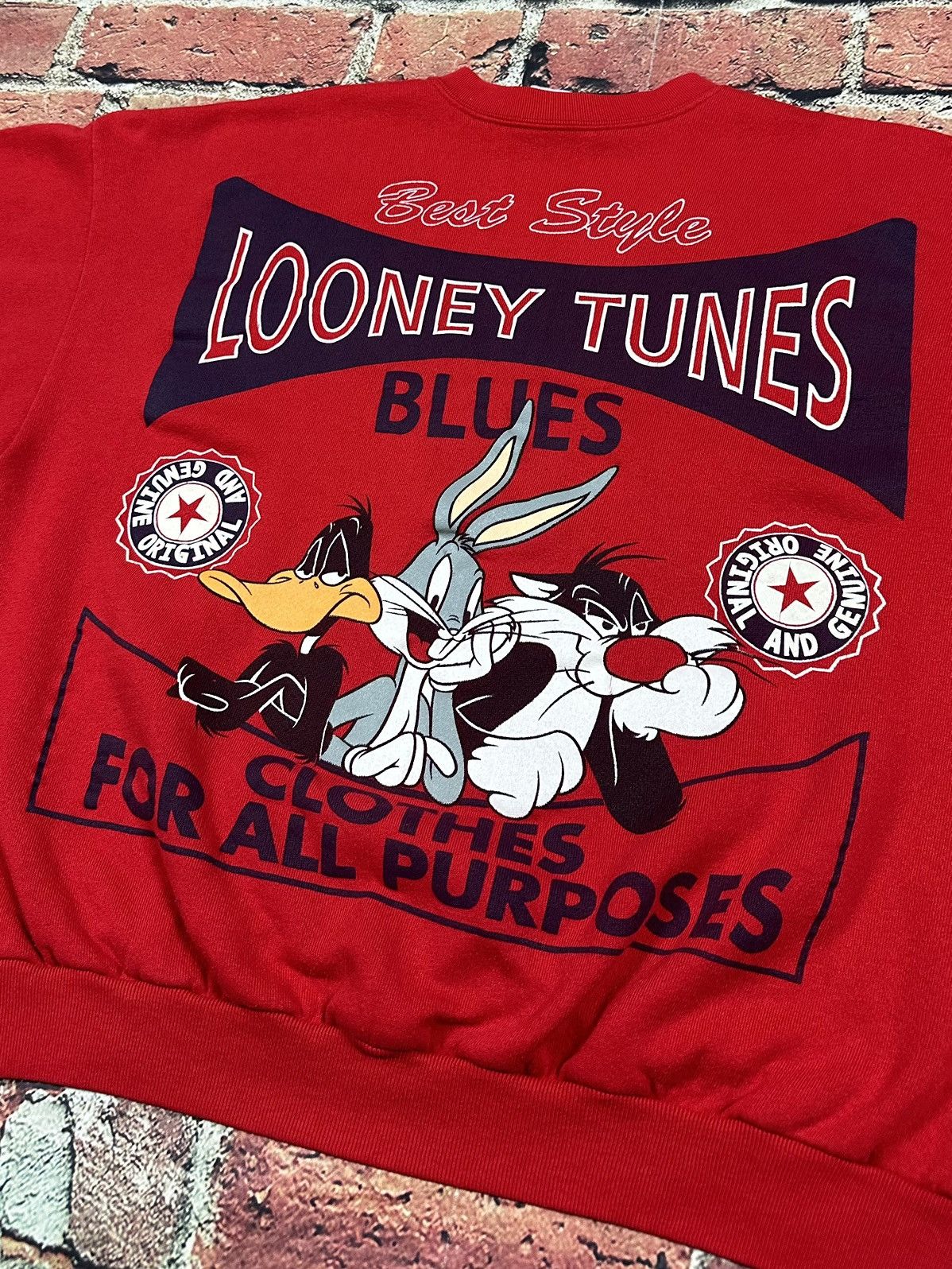 Vintage Vintage 90s Jerry Leigh Looney Tunes Sweatshirt Warner Bros Size US L / EU 52-54 / 3 - 6 Thumbnail