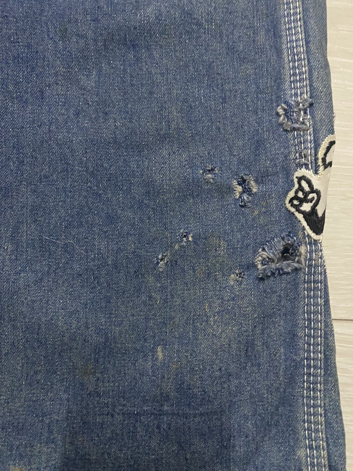 Japanese Brand Vintage Japanese Brand Grunge Patch Carpenter Loose Jeans Size US 27 - 7 Thumbnail