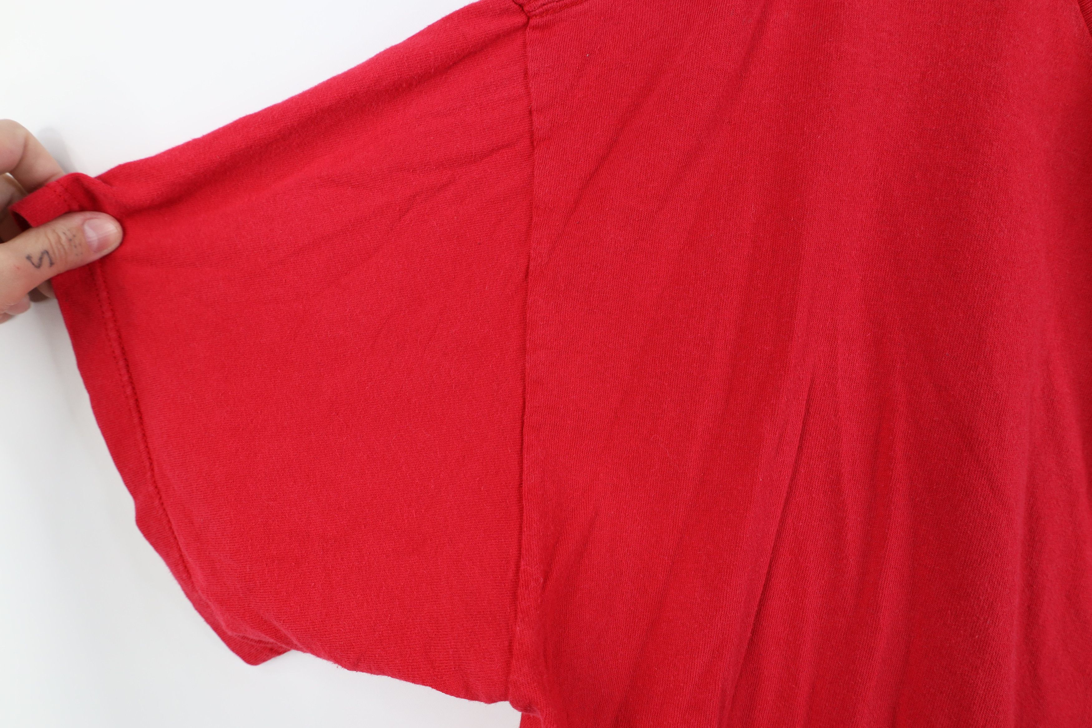 Nike × Vintage Vintage 90s Nike Scott Mini Swoosh T-Shirt Red Cotton USA Size US XL / EU 56 / 4 - 8 Thumbnail