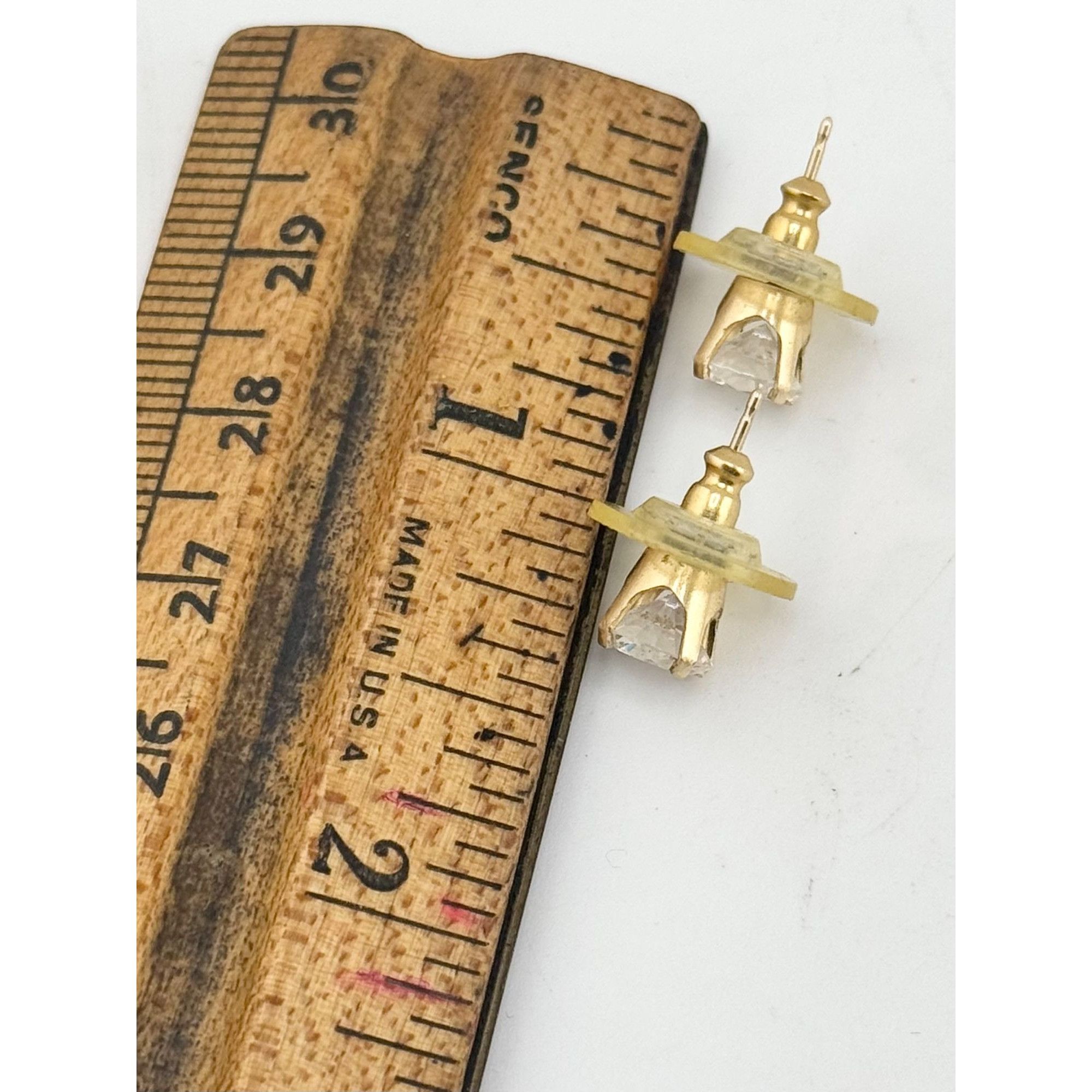 Vintage Vintage faux diamond CZ stone stud earrings Size ONE SIZE - 6 Thumbnail