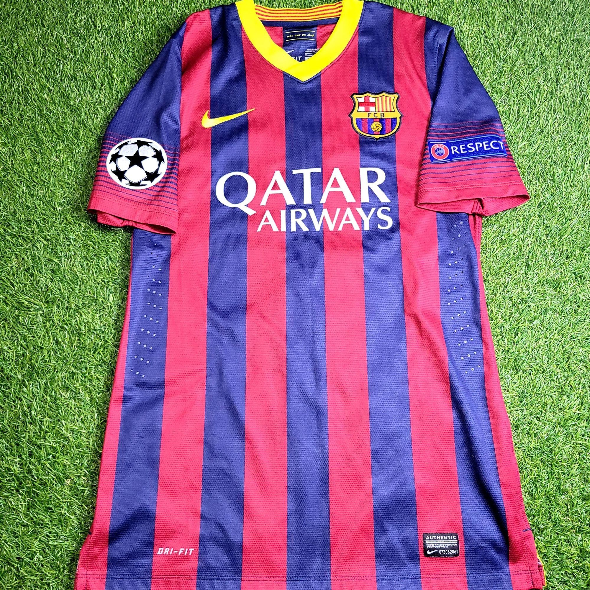 Nike Neymar Barcelona 2013 2014 PLAYER ISSUE UEFA Soccer Jersey M Size US M / EU 48-50 / 2 - 2 Thumbnail