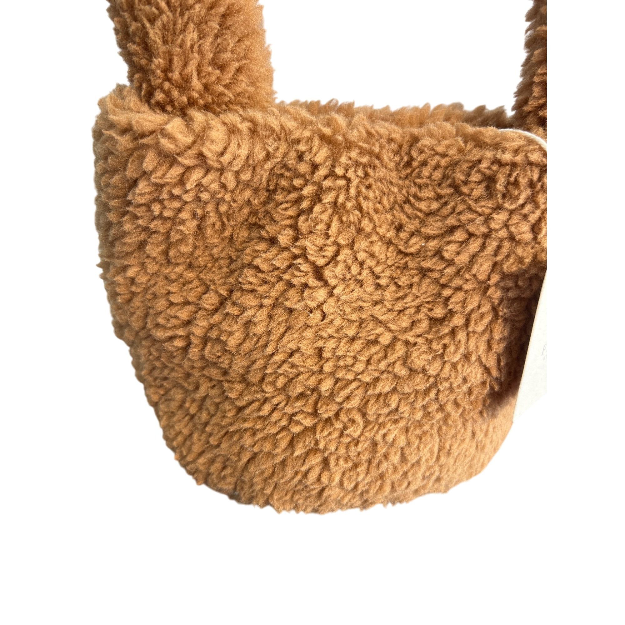 Other Fadivo New York Brown Sherpa Teddy Bucket Bag Handbag Baguet Size ONE SIZE - 2 Thumbnail