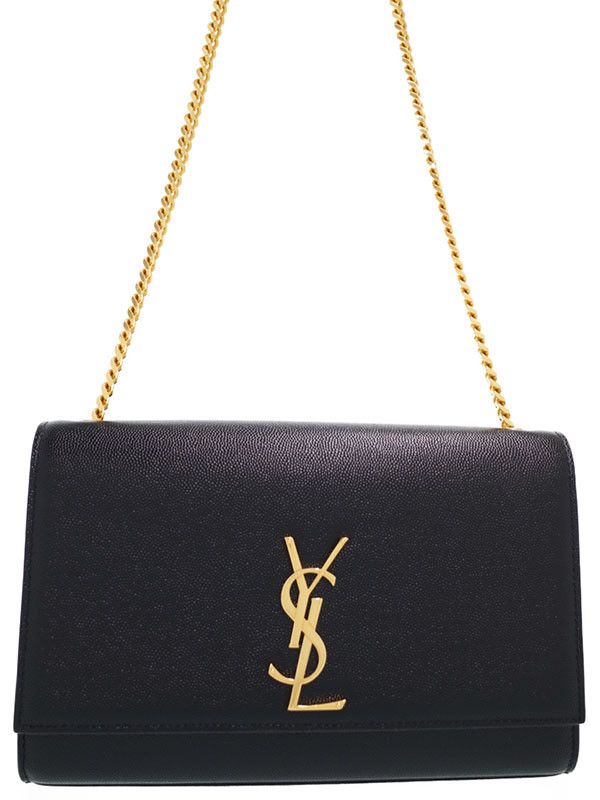 Yves Saint Laurent Paris Classic Kate Satchel Shoulder Bag Black