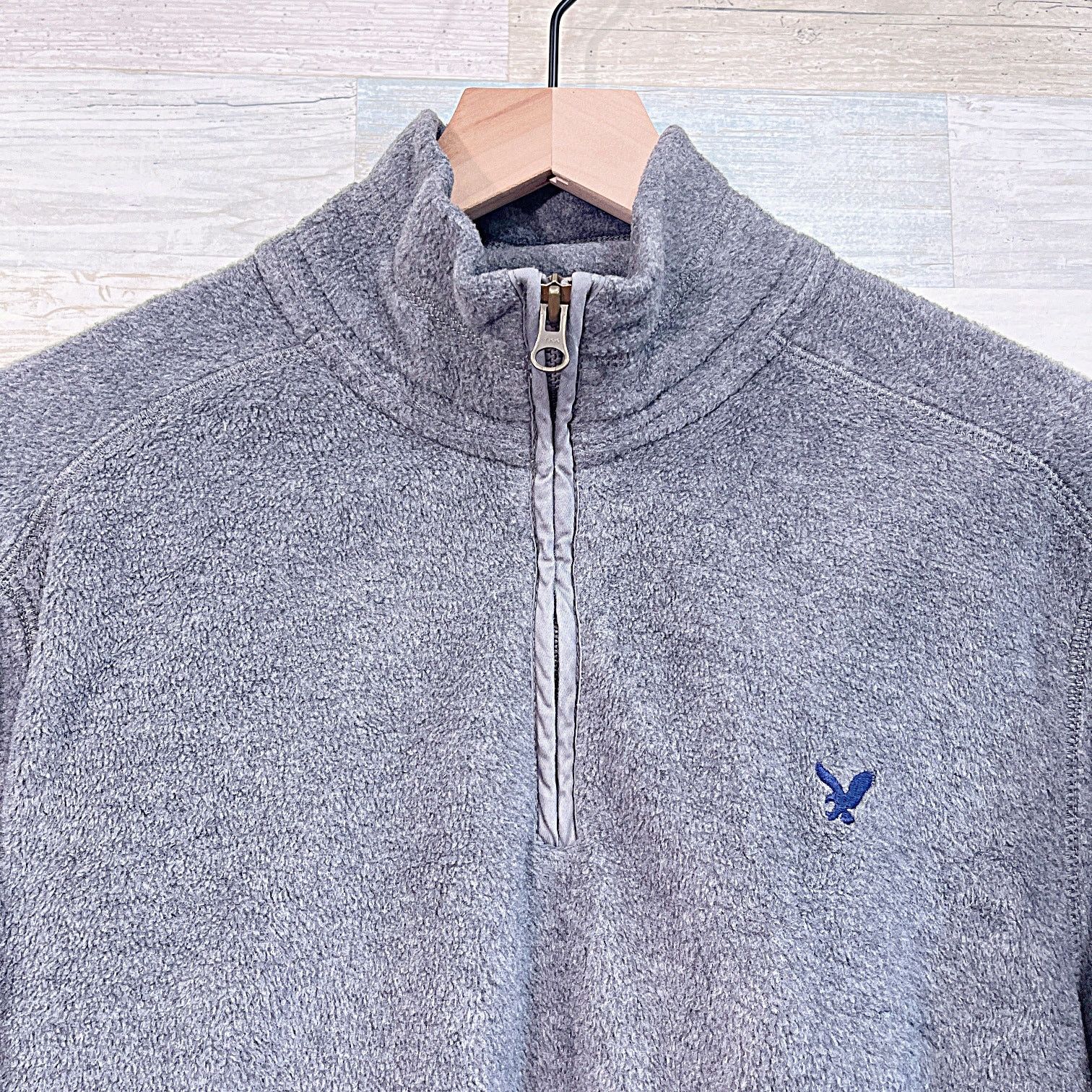 American Eagle Outfitters American Eagle Fleece 1/4 Zip Sweatshirt Gray Mens Medium Size US M / EU 48-50 / 2 - 2 Thumbnail