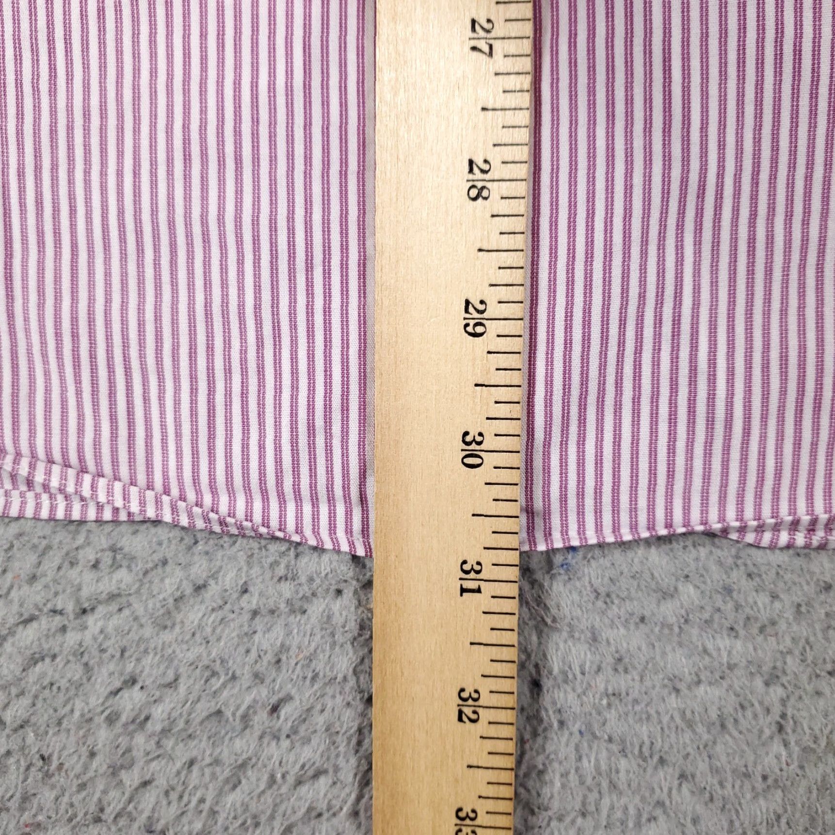 Tommy Hilfiger Tommy Hilfiger Shirt Mens Large Purple White Striped Button Up Long Sleeve Shirt | Button-Up | Mens L Purple White Striped Cotton Woven Size US L / EU 52-54 / 3 - 4 Thumbnail
