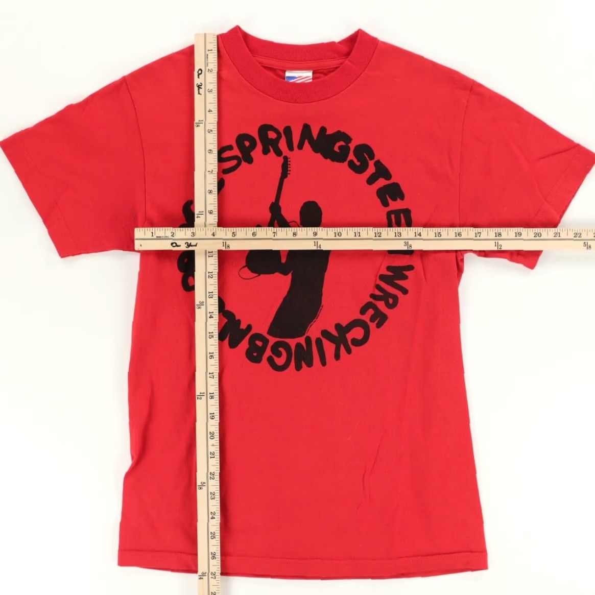 Vintage Murina Bruce Springsteen Wreckingball 2012 Solid T-Shirt Red Men's S Size US S / EU 44-46 / 1 - 3 Thumbnail