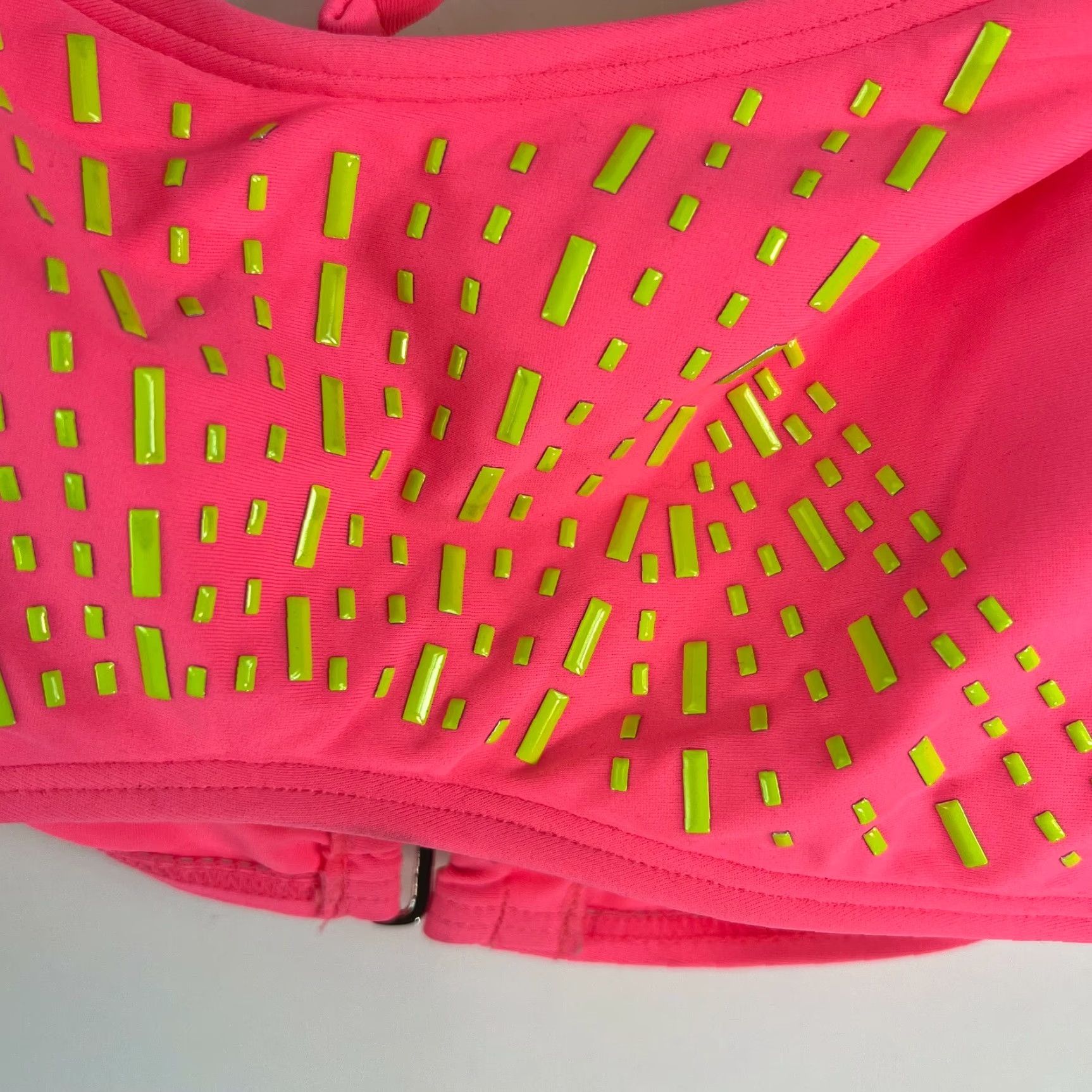 Pinko VINTAGE Mudd Womens Bikini Top Swimsuit Adjustable Halter Lined Pink Beach XL Size XL / US 12-14 / IT 48-50 - 3 Thumbnail