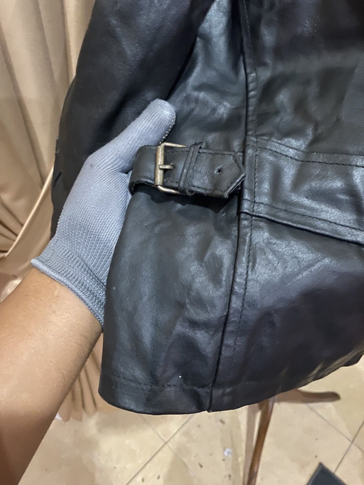Stanley & Sons Vintage STANLEY’S Black Leather Jacket with Zip Closure Size US M / EU 48-50 / 2 - 12 Thumbnail