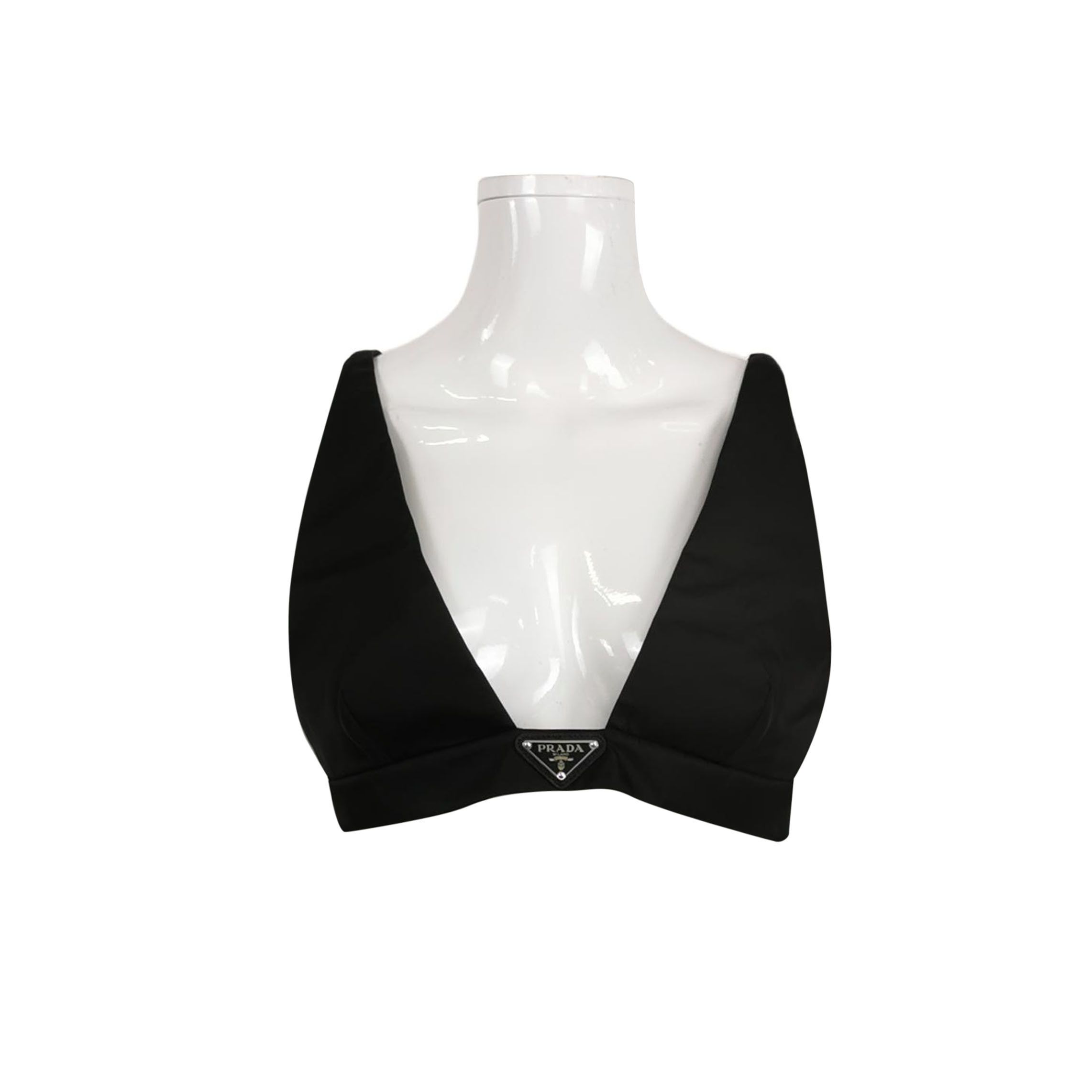 Prada Prada Triangle Logo Bralette Top Size 42 Size M / US 6-8 / IT 42-44 - 1 Thumbnail