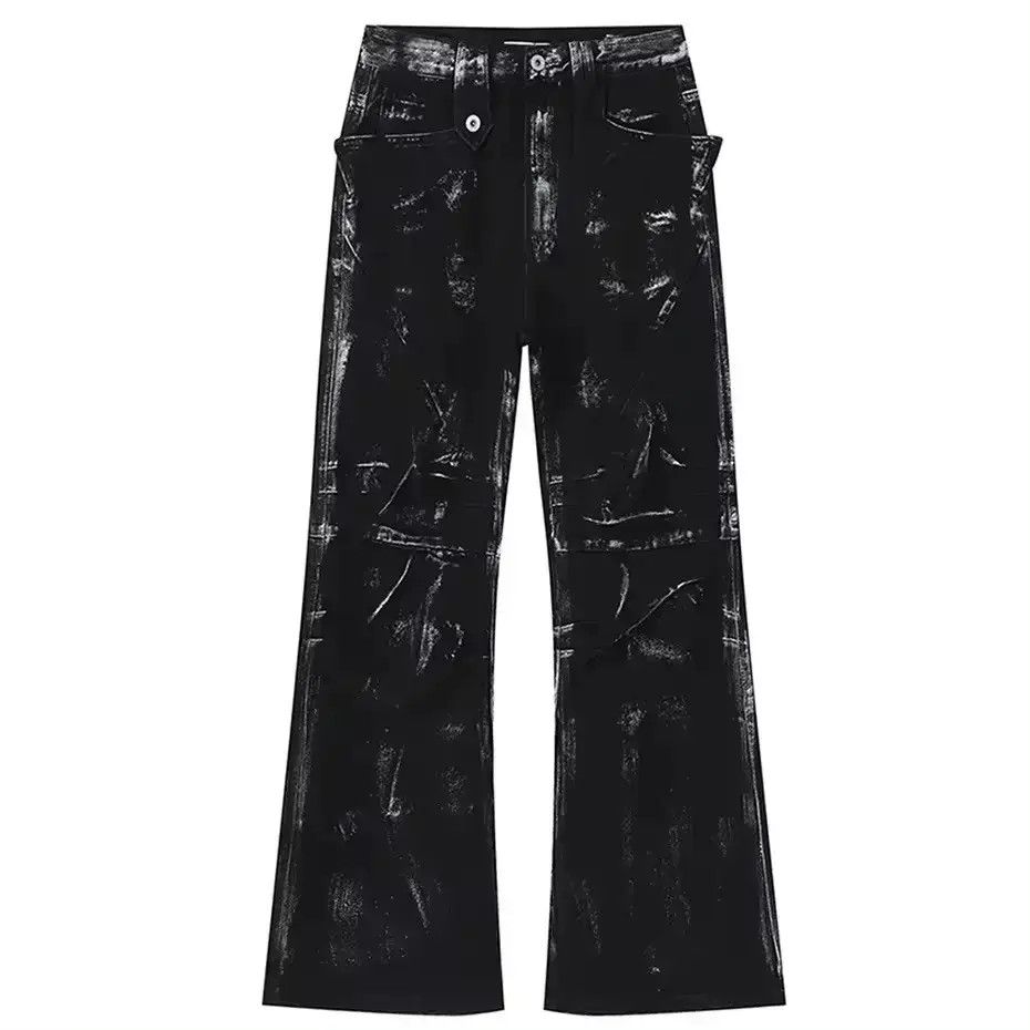Japanese Brand Design Straight Baggy Printed Jeans Pants y2k Size US 34 / EU 50 - 6 Thumbnail