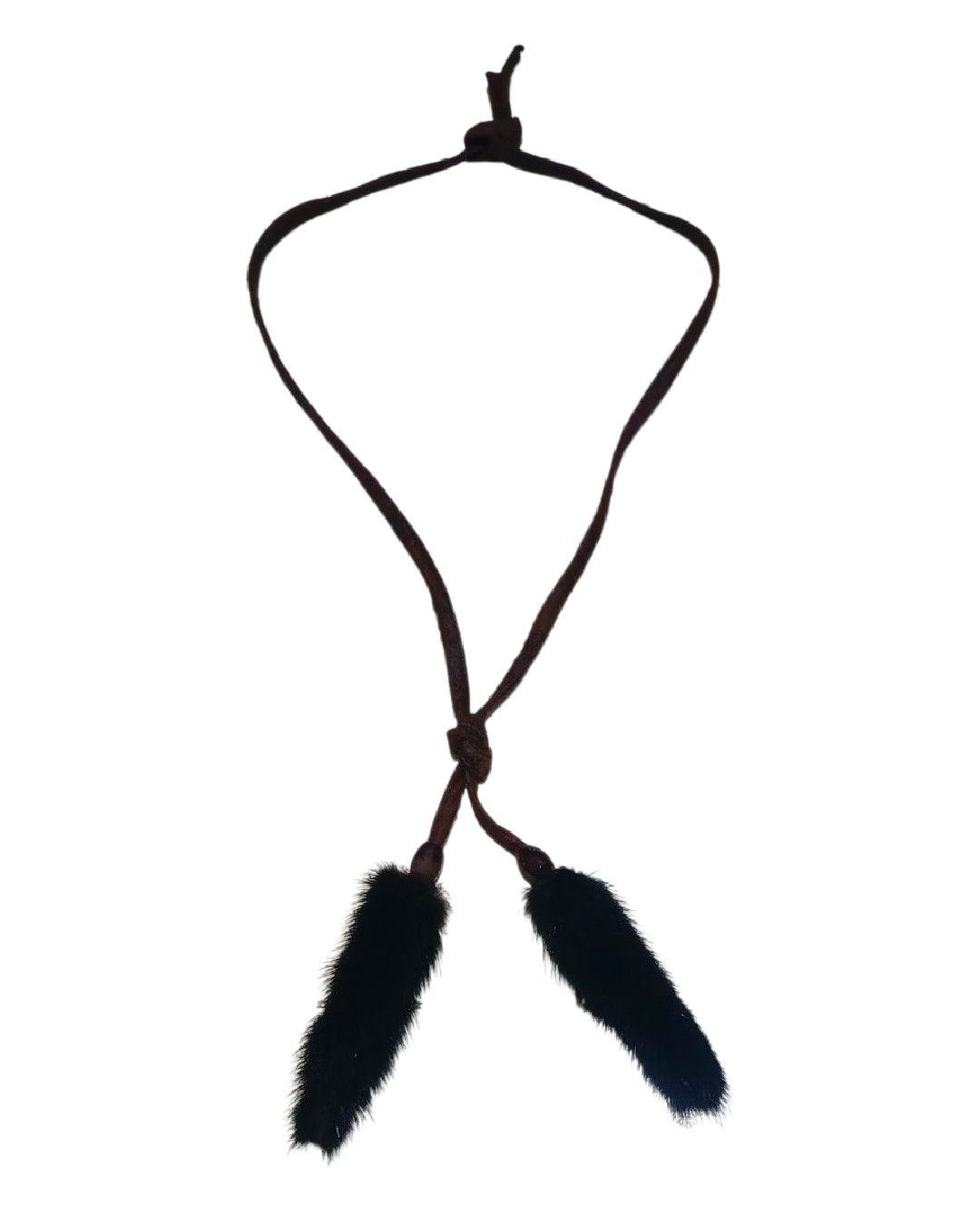 14th Addiction 🇯🇵14ThAddiction Vkai Style Deer fur necklace leather strap Size ONE SIZE - 1 Thumbnail