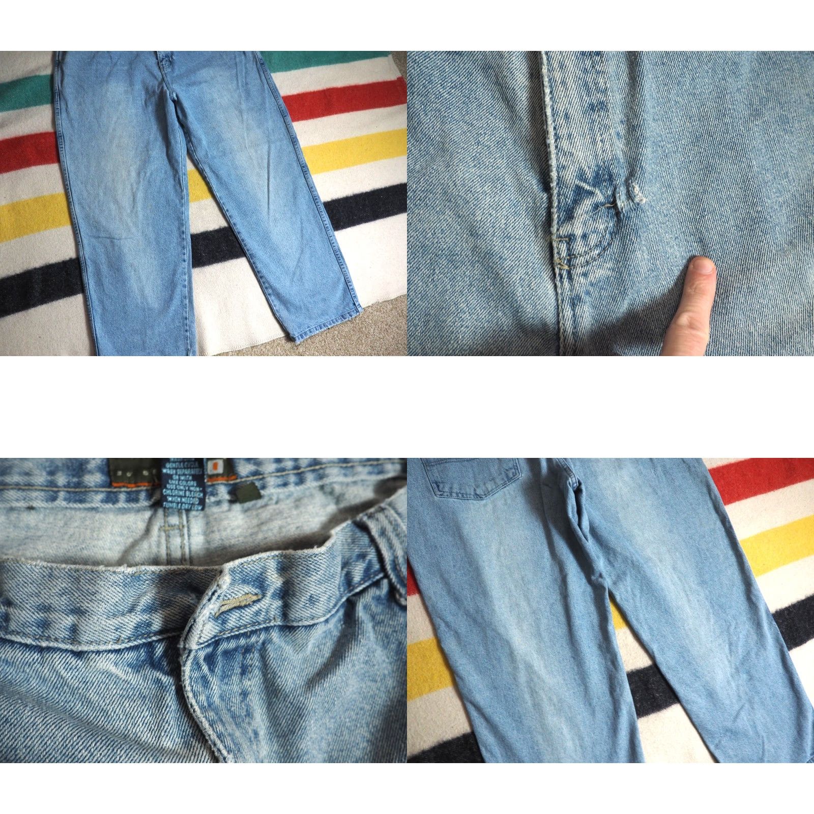 Denime VTG 90s 2000s Y2k 30 Below Denim Jeans Pants Mens Blue 40x31 Regular Inseam 31 Faded Baggy Distressed Hip Hop Vintage/Original Size US 40 / EU 56 - 8 Thumbnail