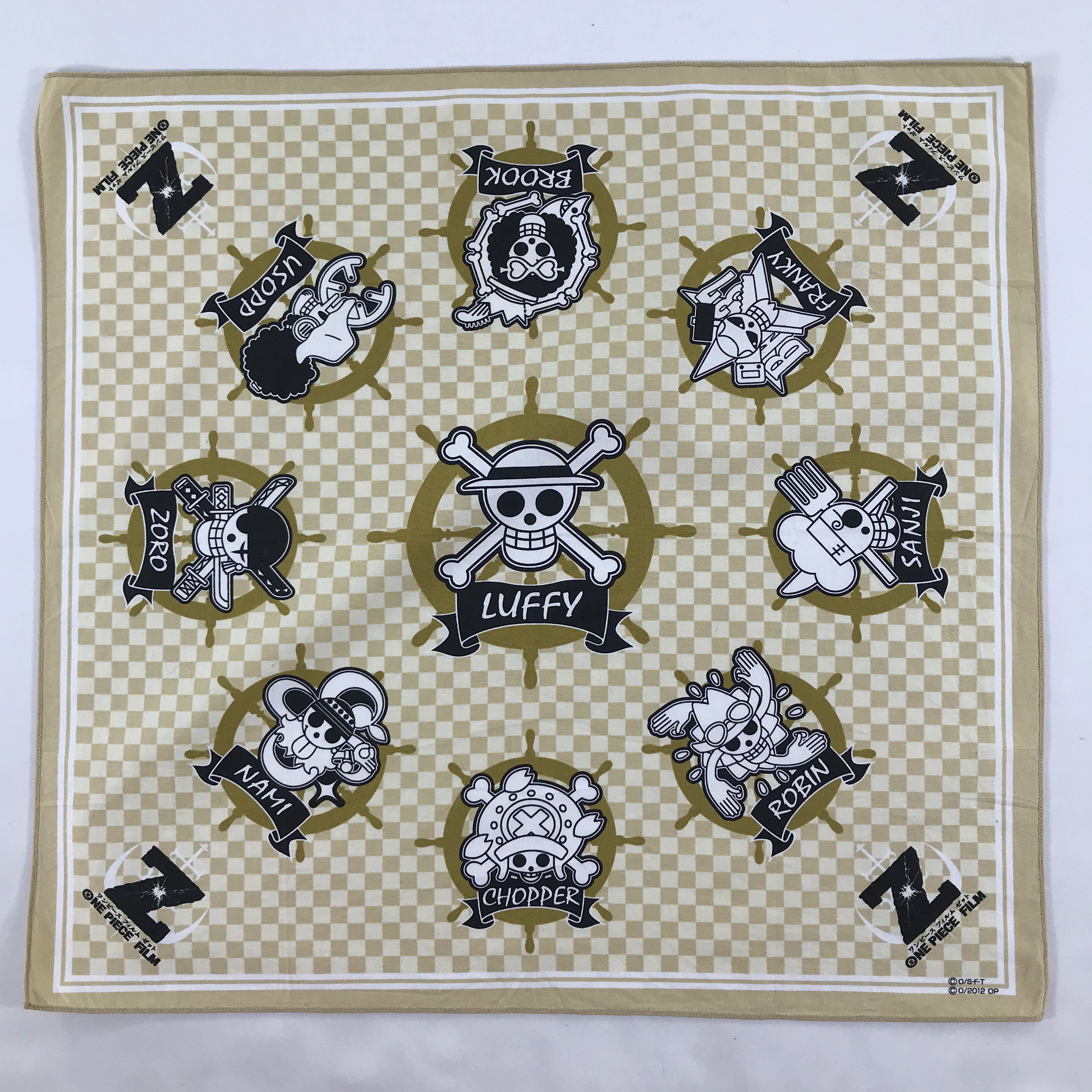 One Piece × Vintage One Piece Bandana / Handkerchief / Neckerchief - S1798 Size ONE SIZE - 1 Thumbnail