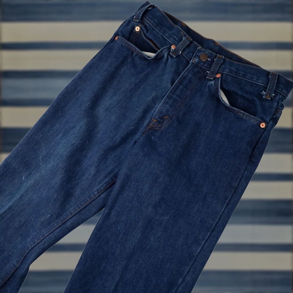 Denime VINTAGE Levis 517 Orange Tab Boot Cut Denim Jeans Shirt - 30x30 Blue Mens Size US 30 / EU 46 - 1 Thumbnail