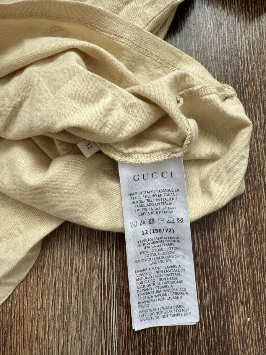 Gucci Gucci kids size 12 Gucci Band cherry biege t shirt Size S / US 4 / IT 40 - 4 Thumbnail
