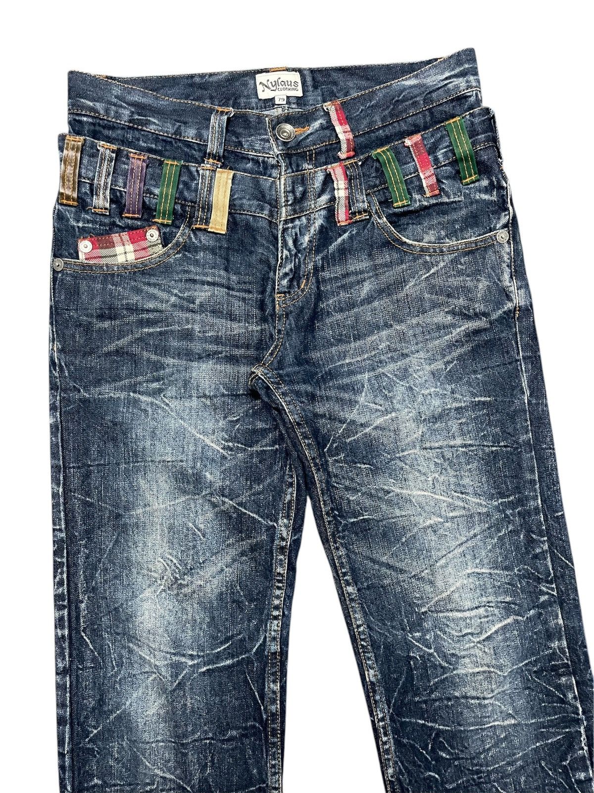 Japanese Brand × Vintage Nylaus Clawmark Double Waist Jeans Ppfm Undercover Style Size US 32 / EU 48 - 3 Thumbnail