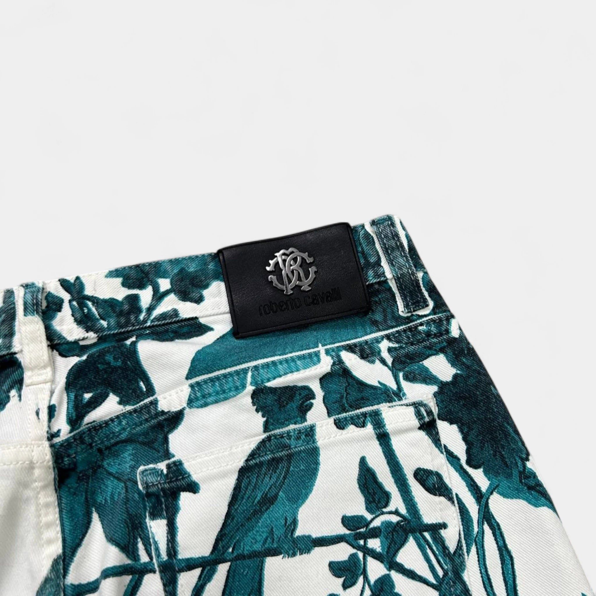 Roberto Cavalli Roberto Cavalli Turquoise Tropical Pants Size 33" - 7 Thumbnail