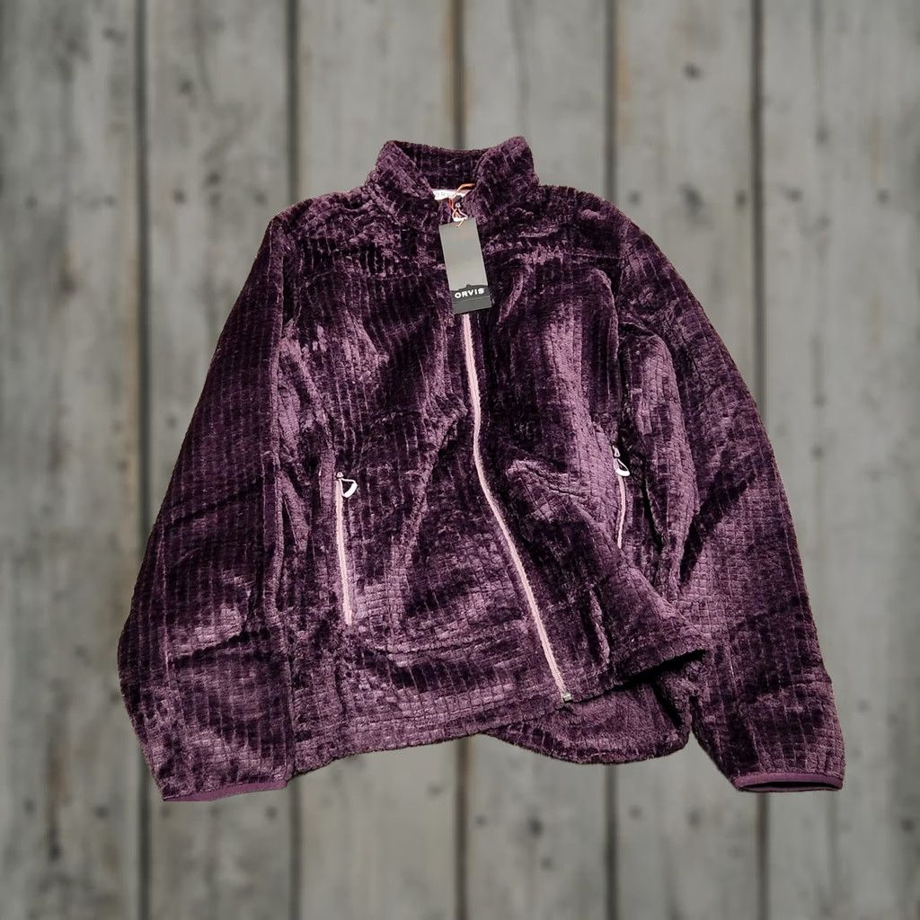 Orvis Orvis Women's Purple Fleece Velour Jacket XL New Size XL / US 12-14 / IT 48-50 - 1 Thumbnail