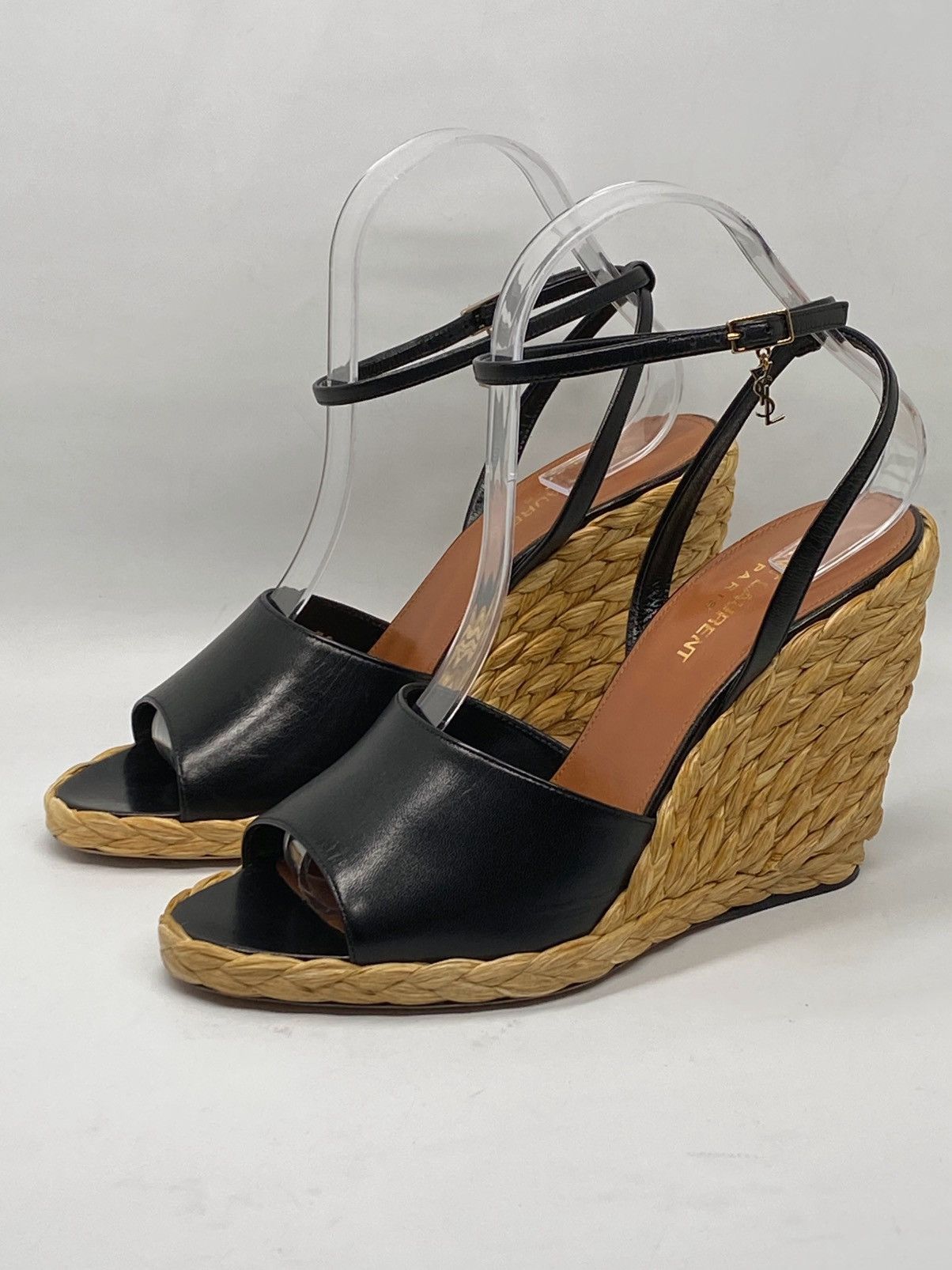 Yves Saint Laurent Saint Laurent leather espadrille wedge sandals size 38 Size US 8 / IT 38 - 7 Thumbnail