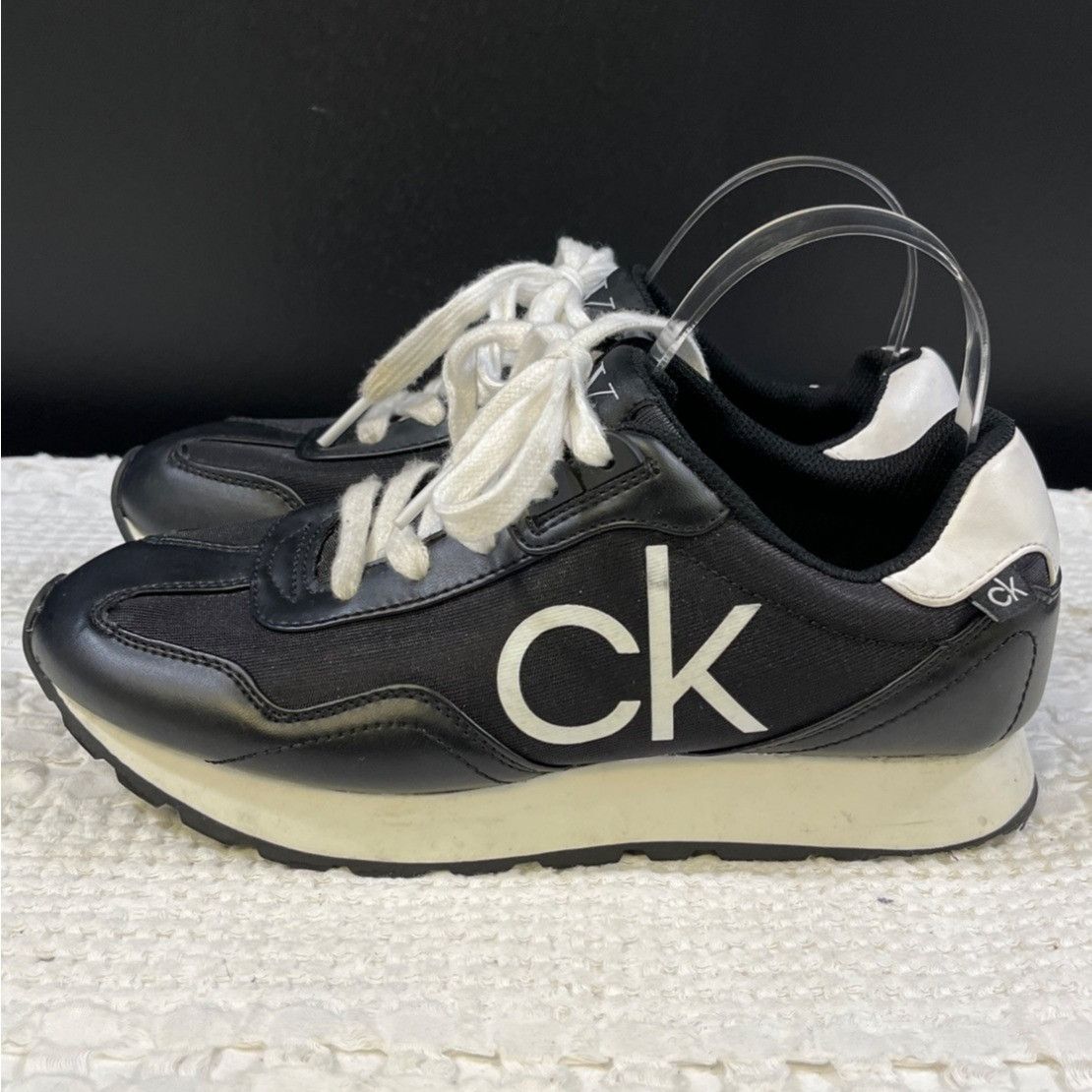 Calvin Klein Calvin Klein Caden Women's Black Shoes/Sneakers Sz 8M SKU 50 Size US 8 / IT 38 - 3 Thumbnail