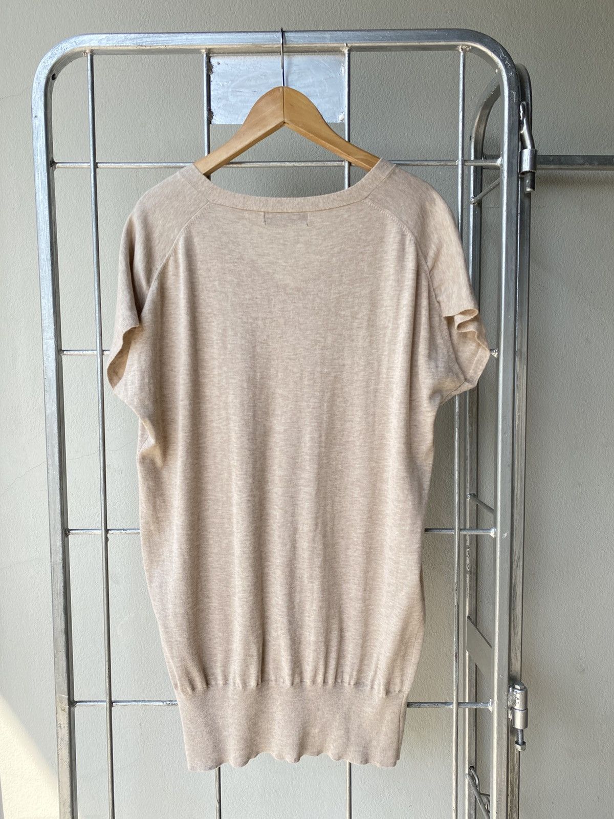 Zucca Zucca Brown V-neck T-shirt Size M / US 6-8 / IT 42-44 - 2 Thumbnail