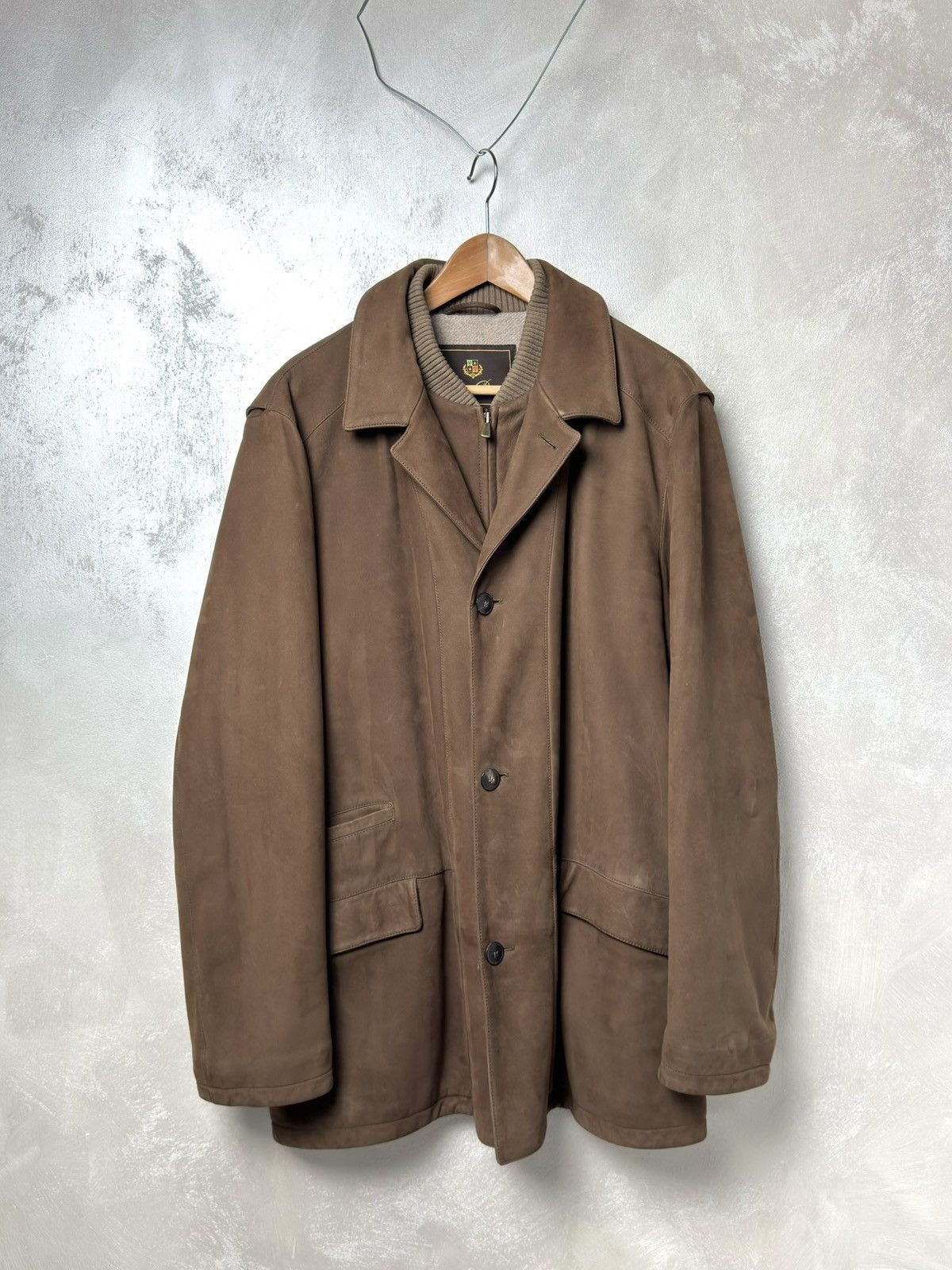 Loro Piana Loro Piana Suede & Cashmere Heavy Coat Jacket Size US L / EU 52-54 / 3 - 1 Thumbnail