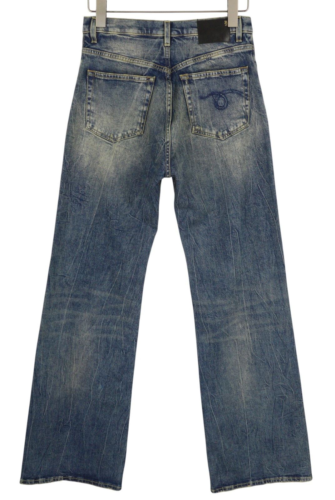 R13 JANE 28 Washed Blue Flared Zip Fly Kelly Stretch 84476 Size 28" / US 6 / IT 42 - 3 Thumbnail
