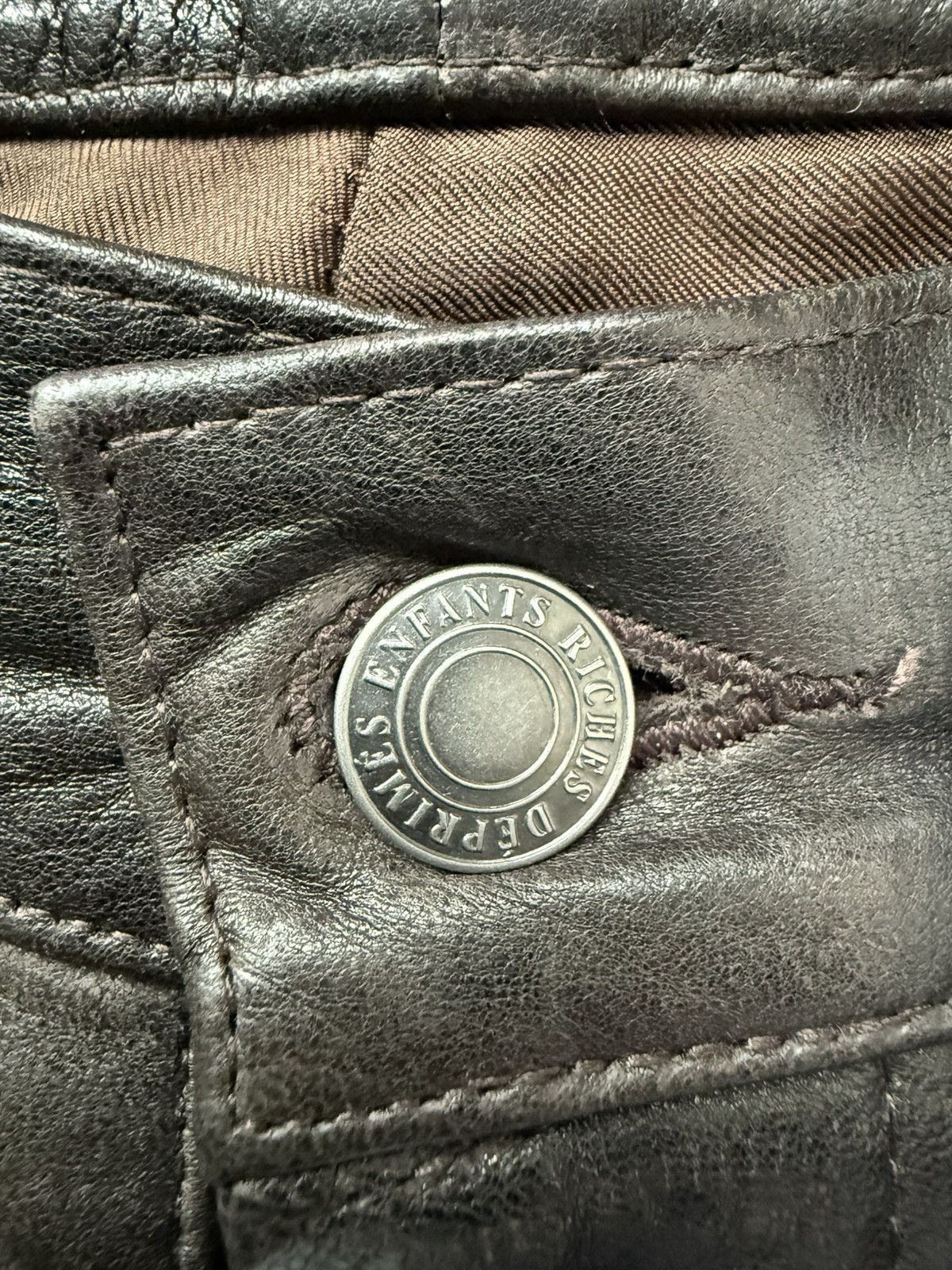 Enfants Riches Deprimes Lambskin Leather Flared Pants Spring 2023 Size US 34 / EU 50 - 6 Thumbnail