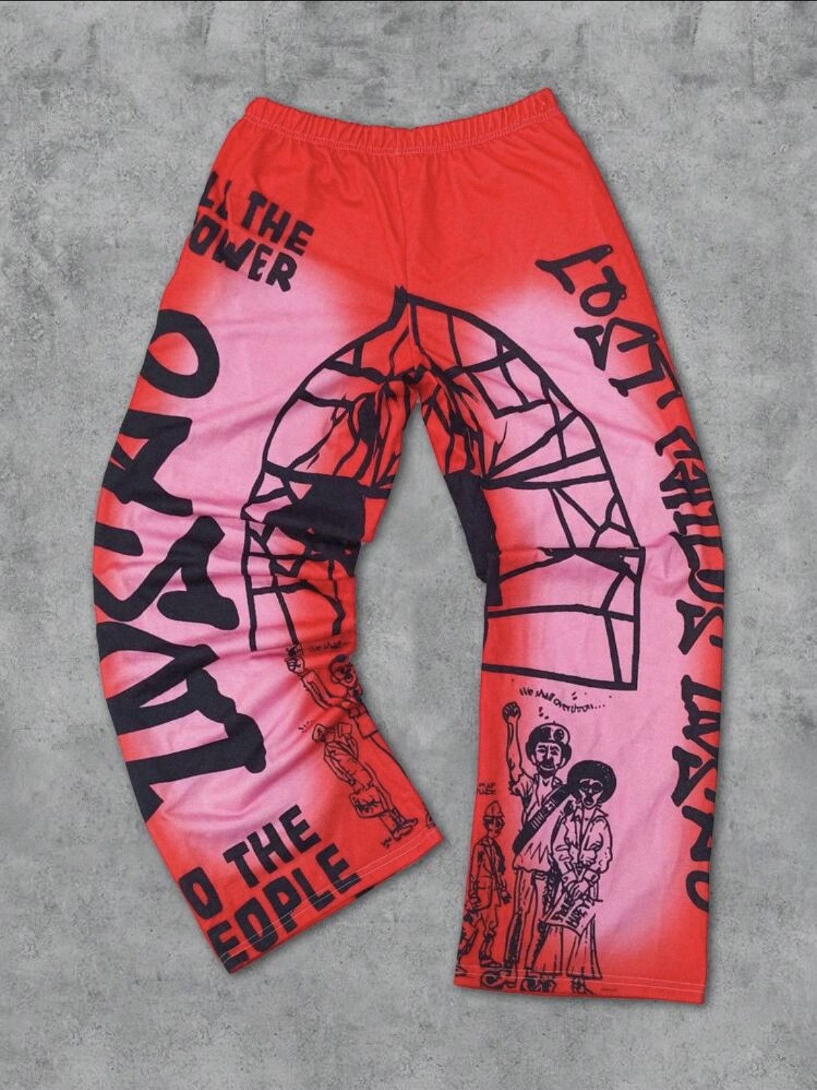 Designer × Vintage Graphic printed Sweatpants Size US 35 - 2 Thumbnail