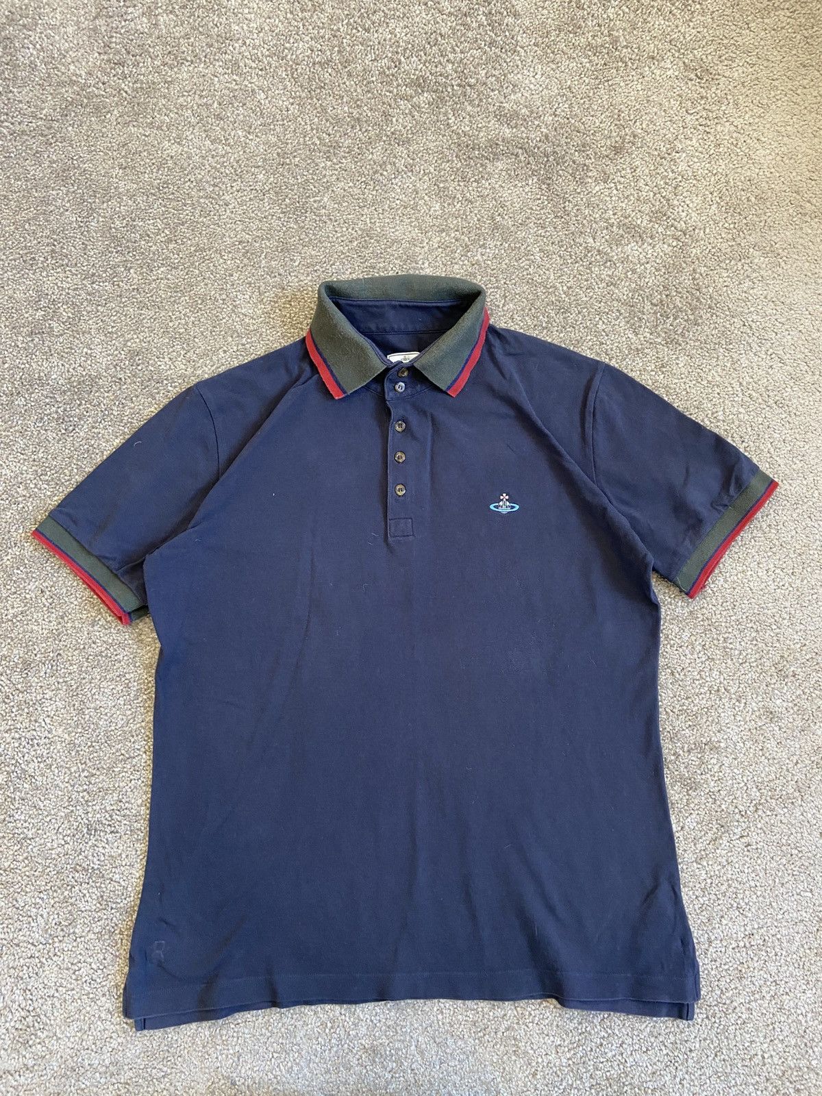 Vivienne Westwood Vintage Vivienne Westwood Polo T-Shirt Embroidered Orb Logo Size US XXL / EU 58 / 5 - 1 Thumbnail