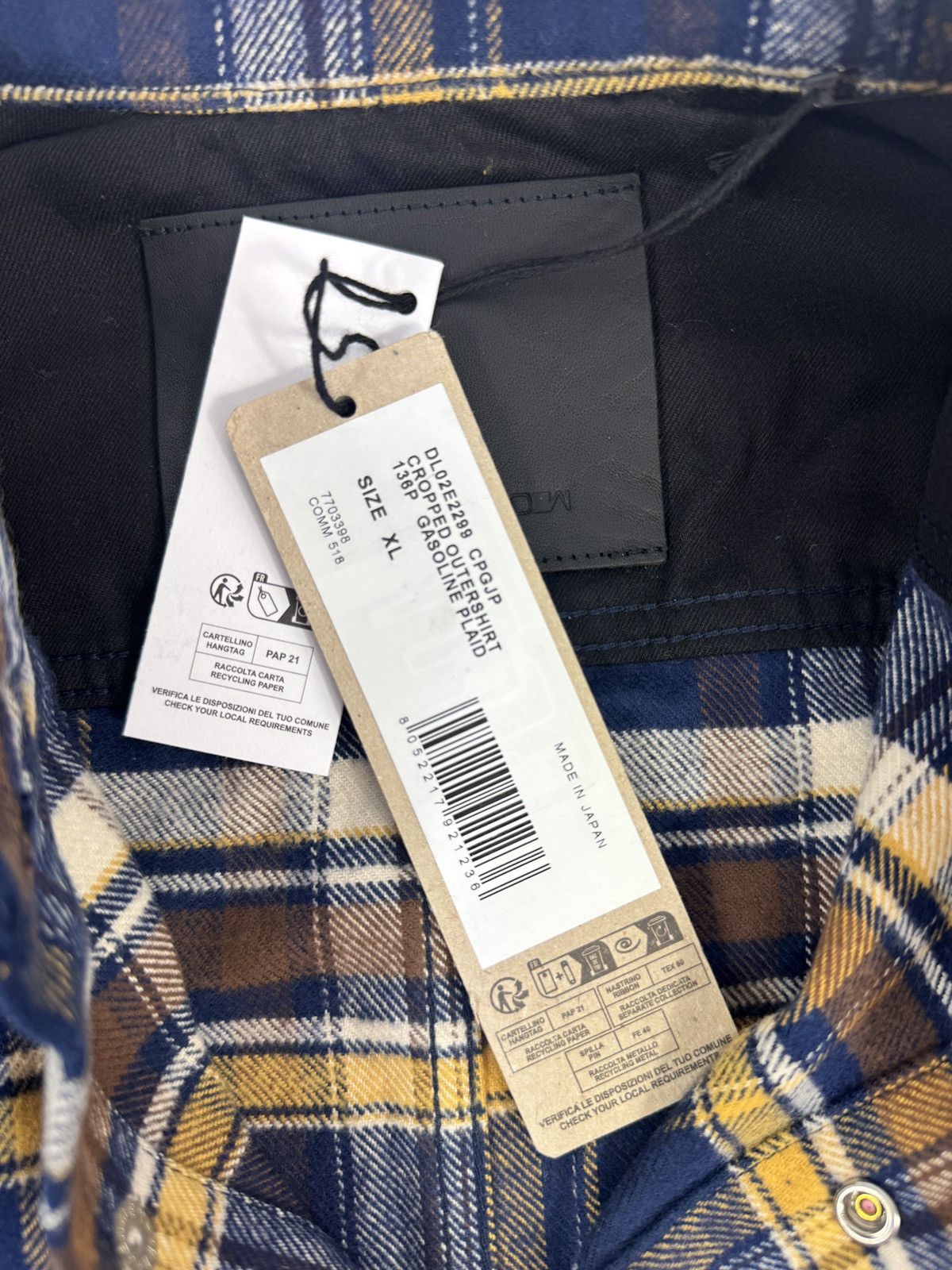 Rick Owens Drkshdw CHECKED COTTON FLANNEL OVERSHIRT Size US XL / EU 56 / 4 - 5 Thumbnail