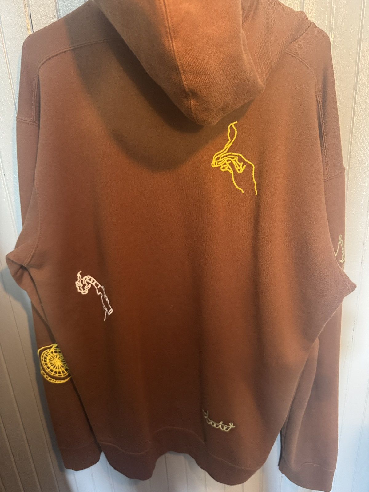 Designer Reception Embroidered Brown Hoodie Size US XL / EU 56 / 4 - 12 Thumbnail