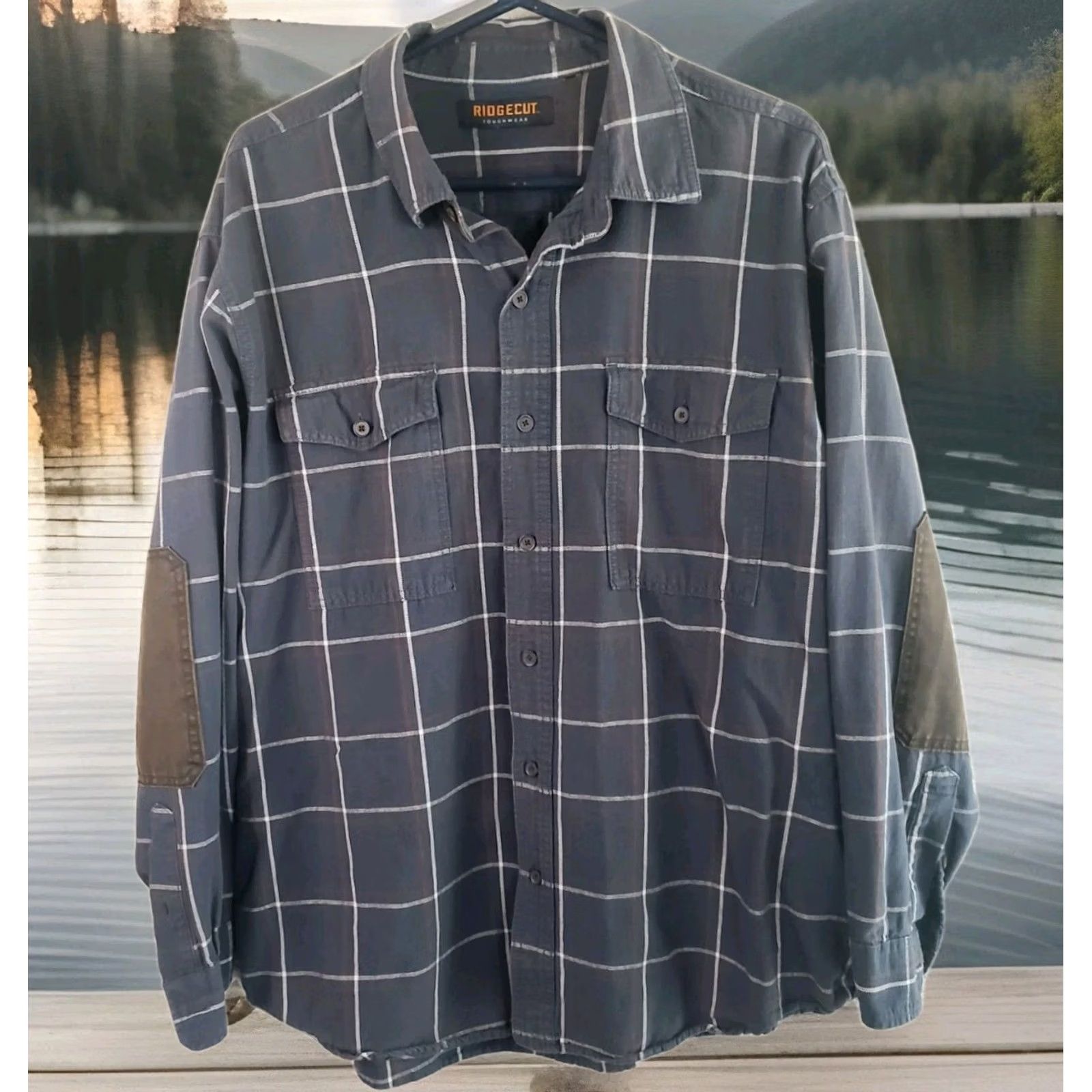 Vintage VINTAGE Ridgecut Toughwear Shirt Men XL Canvas Windowpane Elbow Pads Workwear Utility Size US XL / EU 56 / 4 - 2 Thumbnail