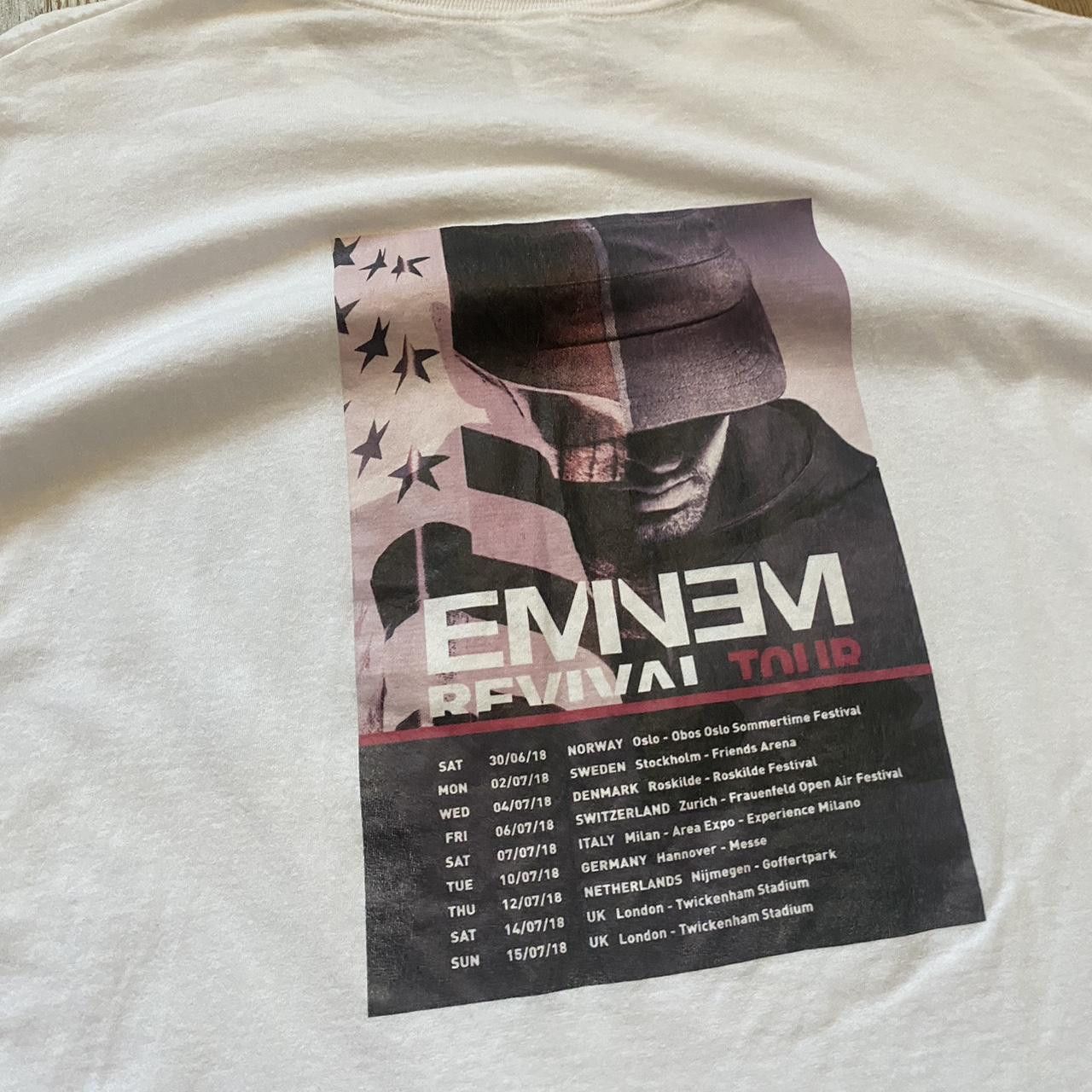 Fruit Of The Loom White Eminem Revival 2018 cotton t-shirt #Eminem Size US XL / EU 56 / 4 - 4 Thumbnail