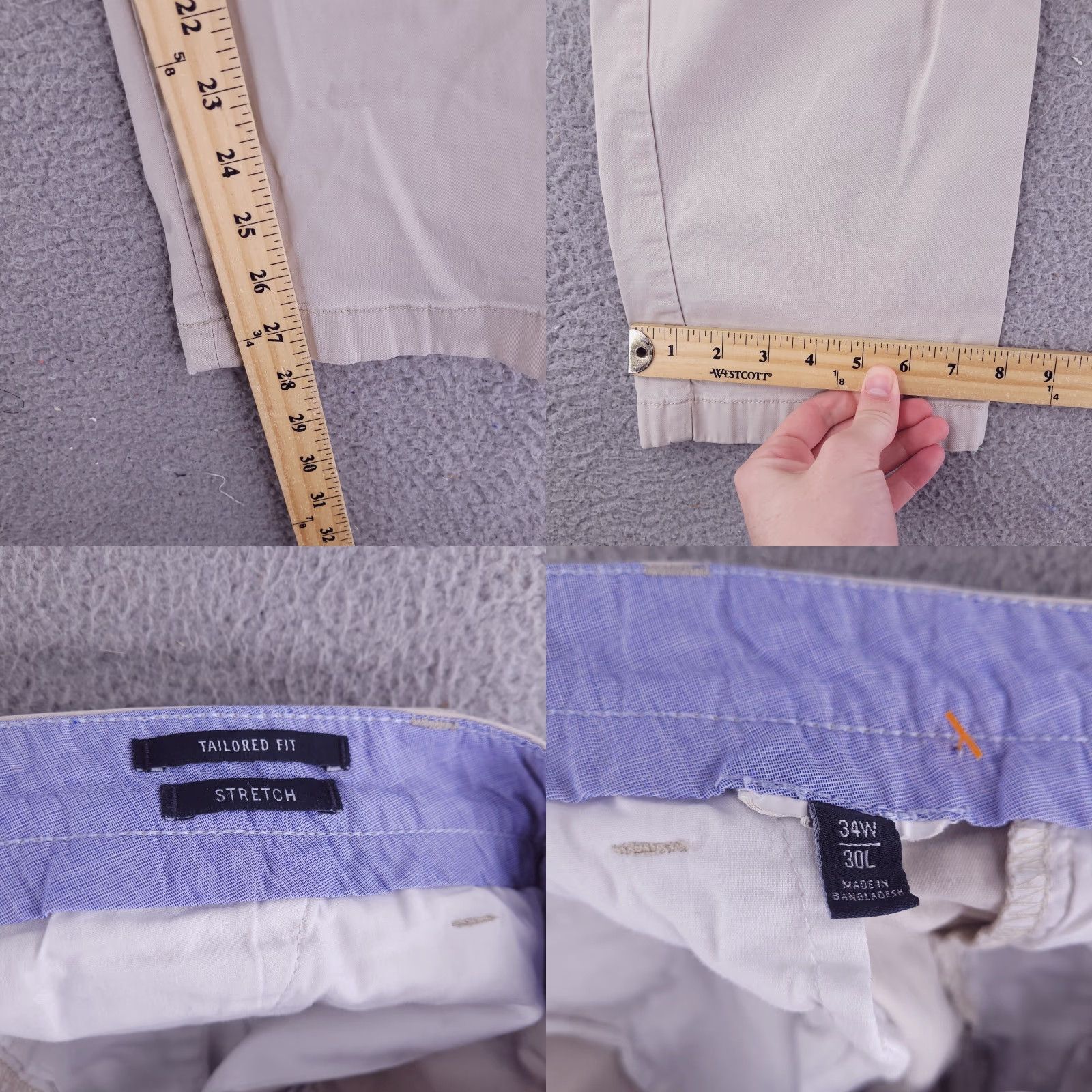 Nautica Nautica Pants Mens 34x27 Tan Chino Khaki Casual Dress Beacon pant Relax Straight Size US 34 / EU 50 - 8 Thumbnail