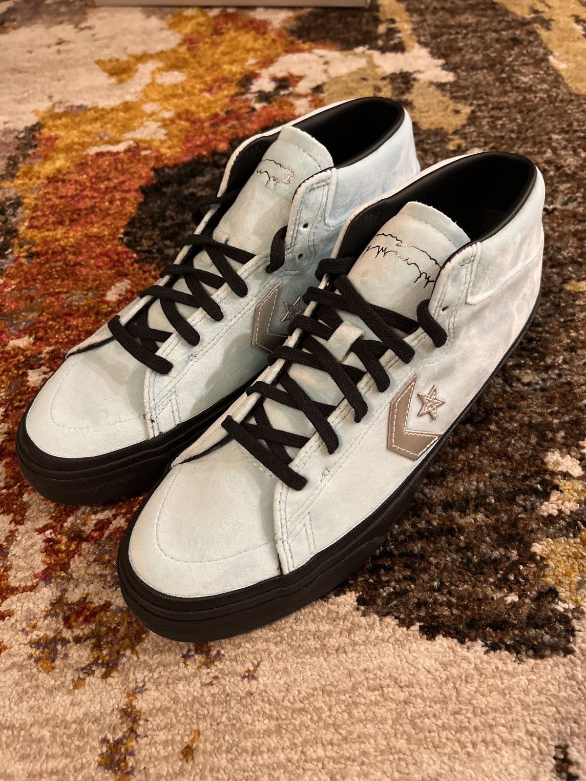 Converse × Fucking Awesome Converse X FA Louie Lopez Pro Mid Cyan Tint/Black Size US 12 / EU 45 - 1 Thumbnail