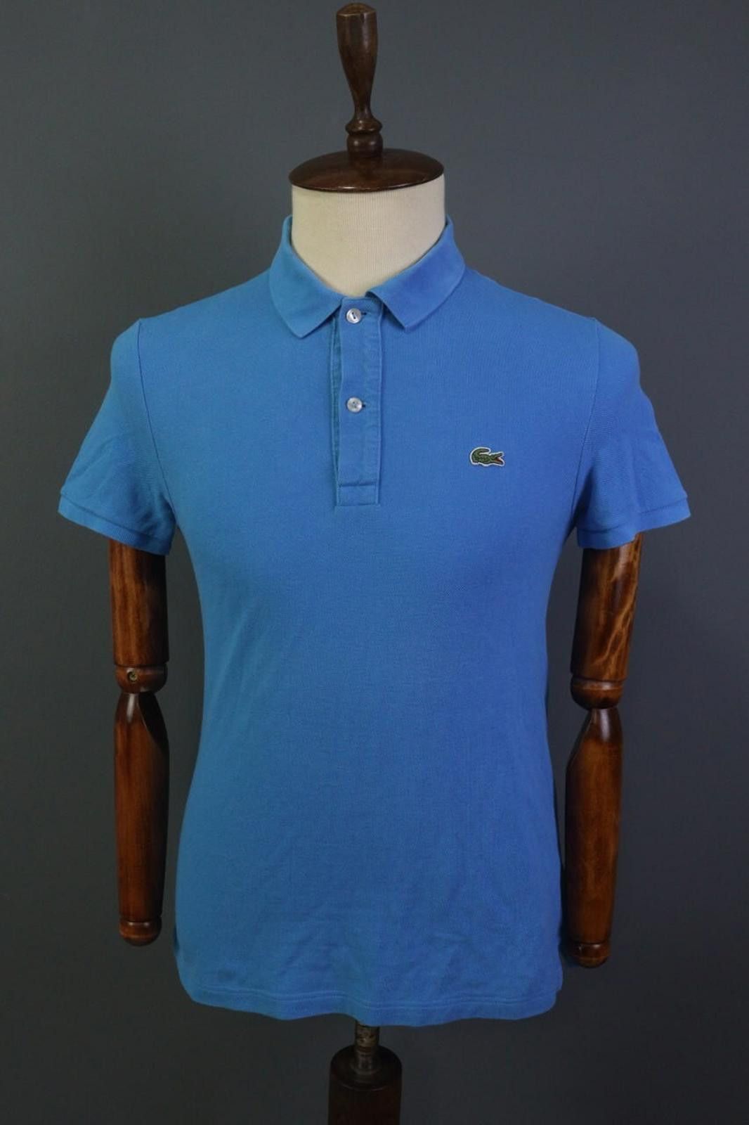 Lacoste Lacoste Blue Cotton Collared Popover Polo Shirt Size M Size US M / EU 48-50 / 2 - 1 Thumbnail