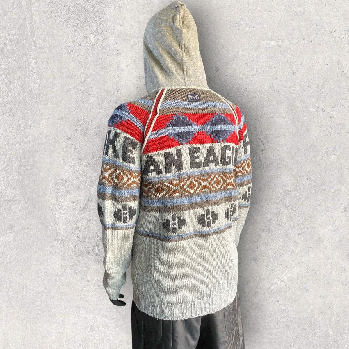 Dolce & Gabbana D&G AW04 High Eagle Wool Hoodie Size US M / EU 48-50 / 2 - 5 Thumbnail